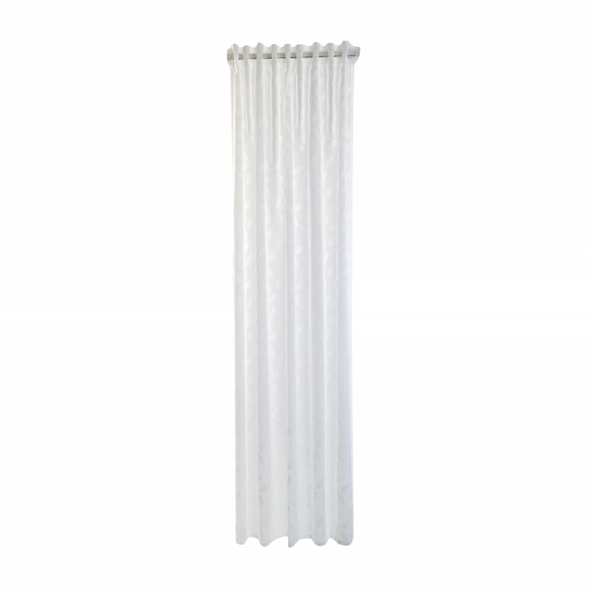 Homing Vorhang mit verdeckten Schlaufen Keela weiß -  2.45 x 1.4 m