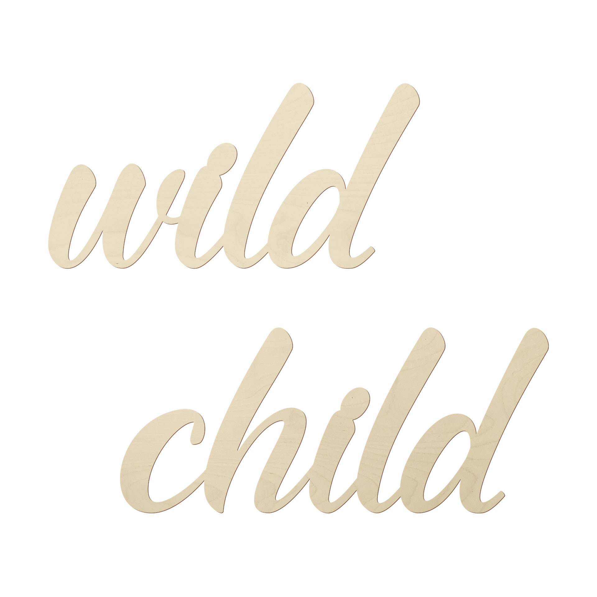 Dekoracja ścienna do pokoju dziecięcego - napis Wild Child - Topola