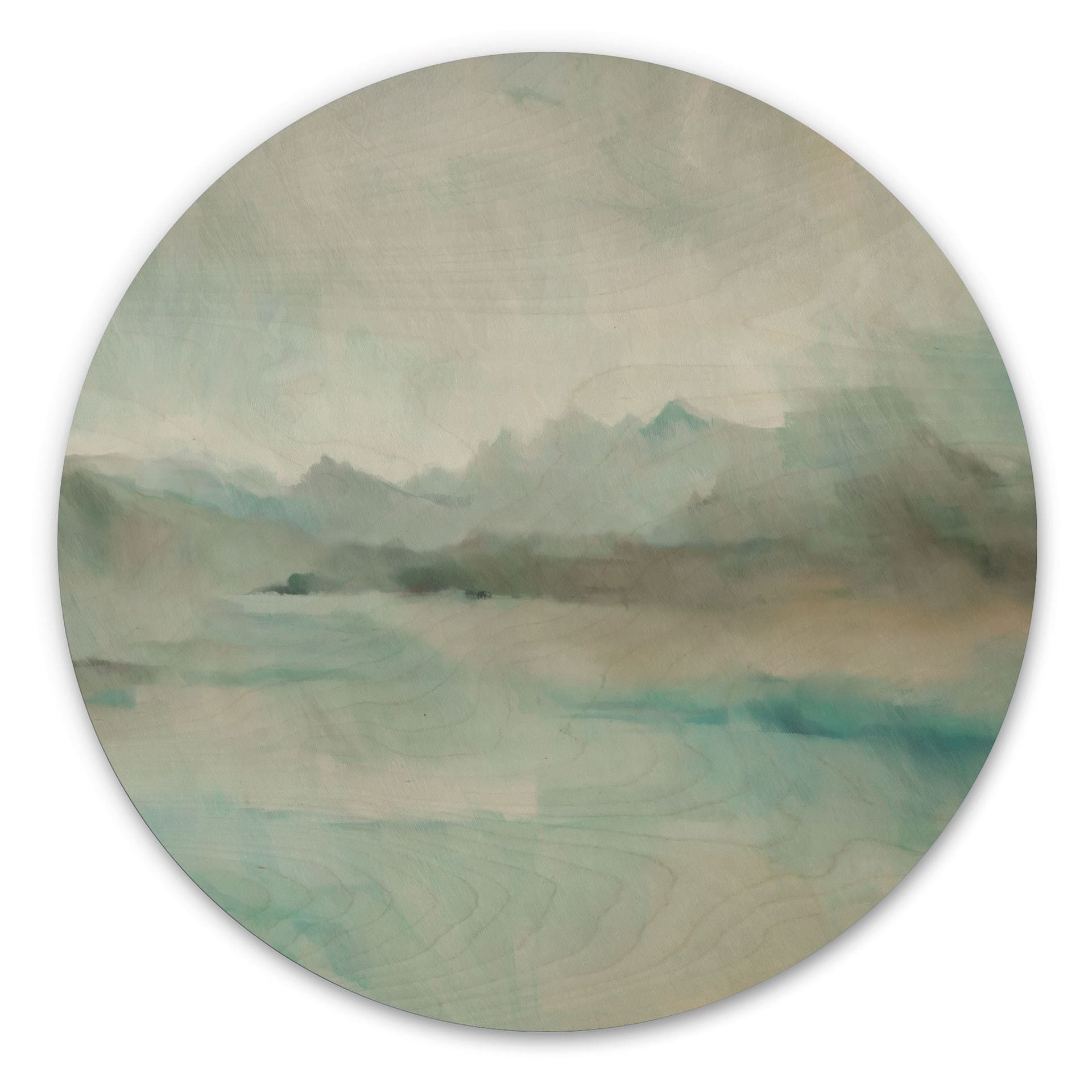 Trätavla Velvet Horizon - Abstrakt Sjö - Sir Edward x Grigory Gladarev - Rund