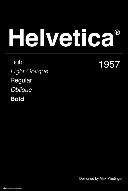 Poster Helvetica 61x91,5 cm