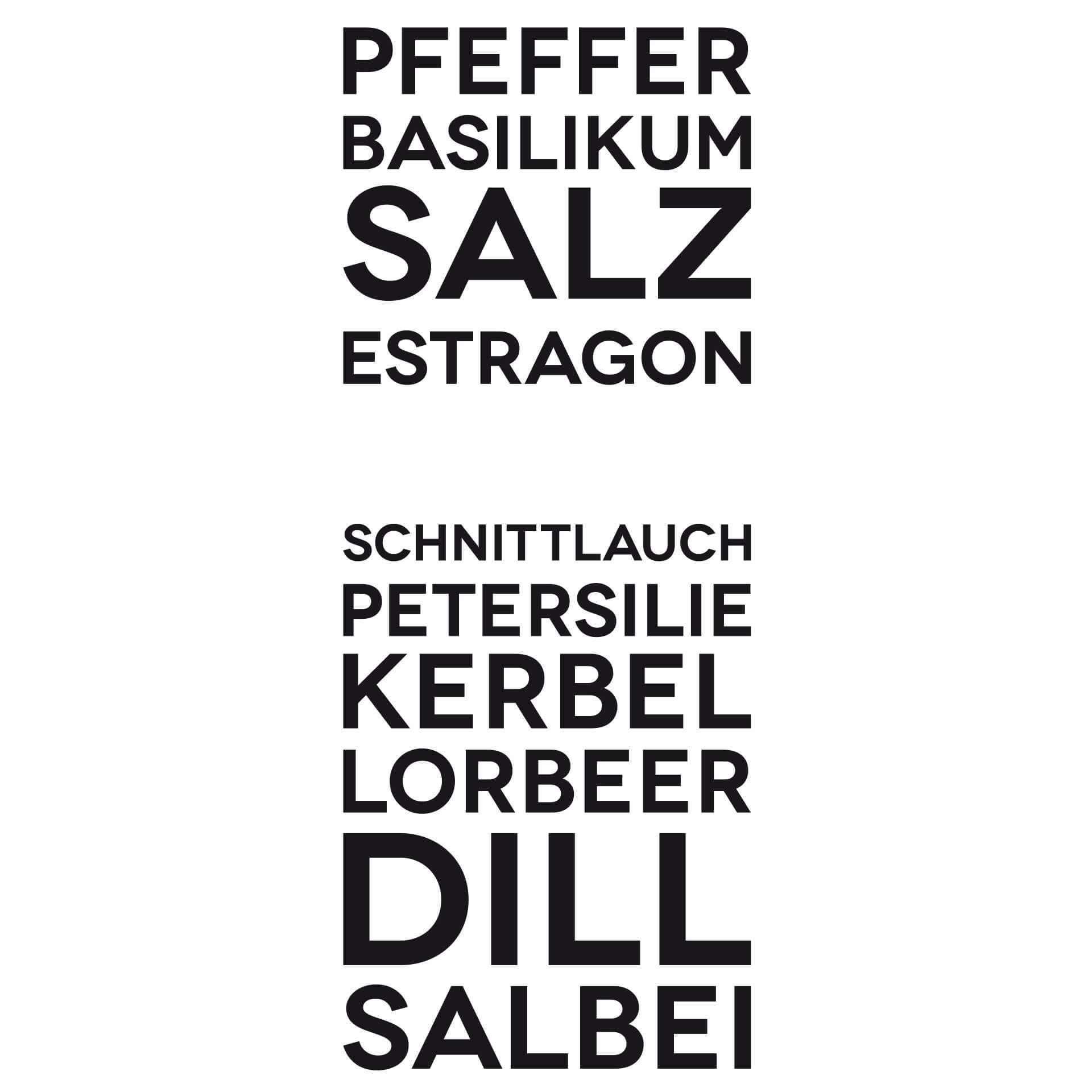 Wandtattoo Gewürze 3 (2-farbig)