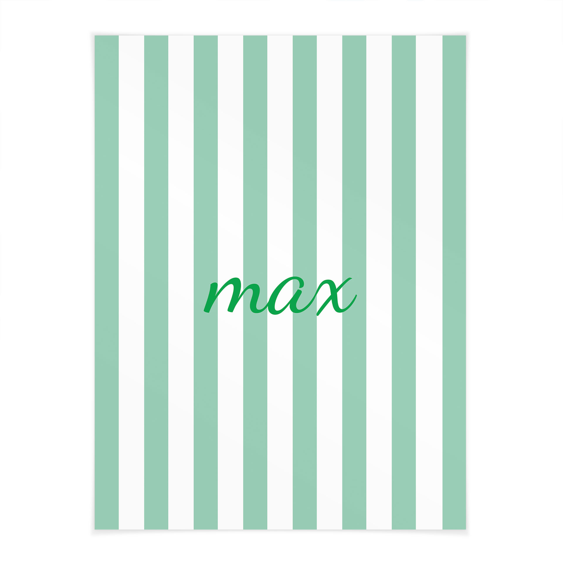 Poster personnalisable rayures vertes