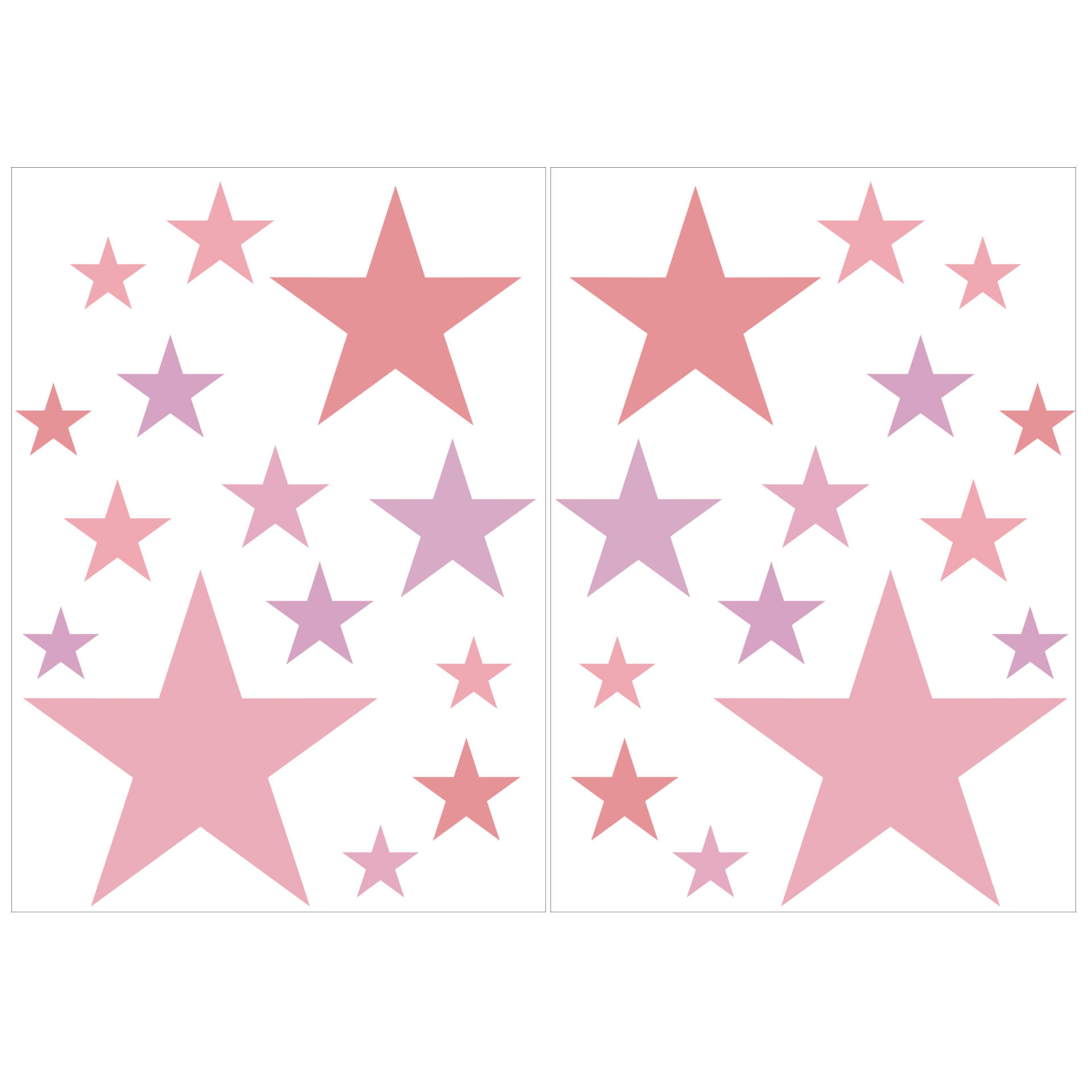 Wandtattoo -  Sterne Set Pastellrosa
