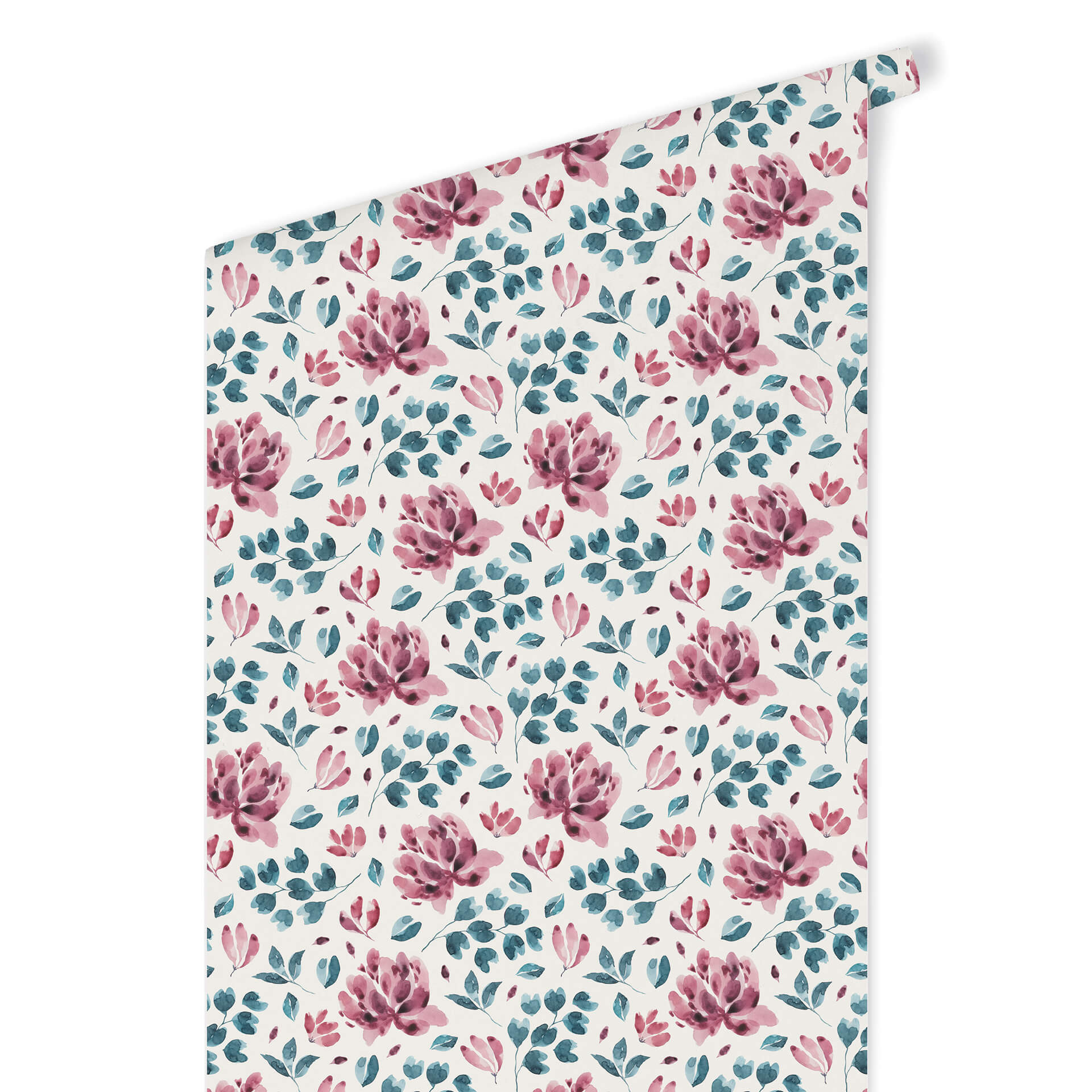 Patroonbehang – Aquarel Bloemen 03 – roze