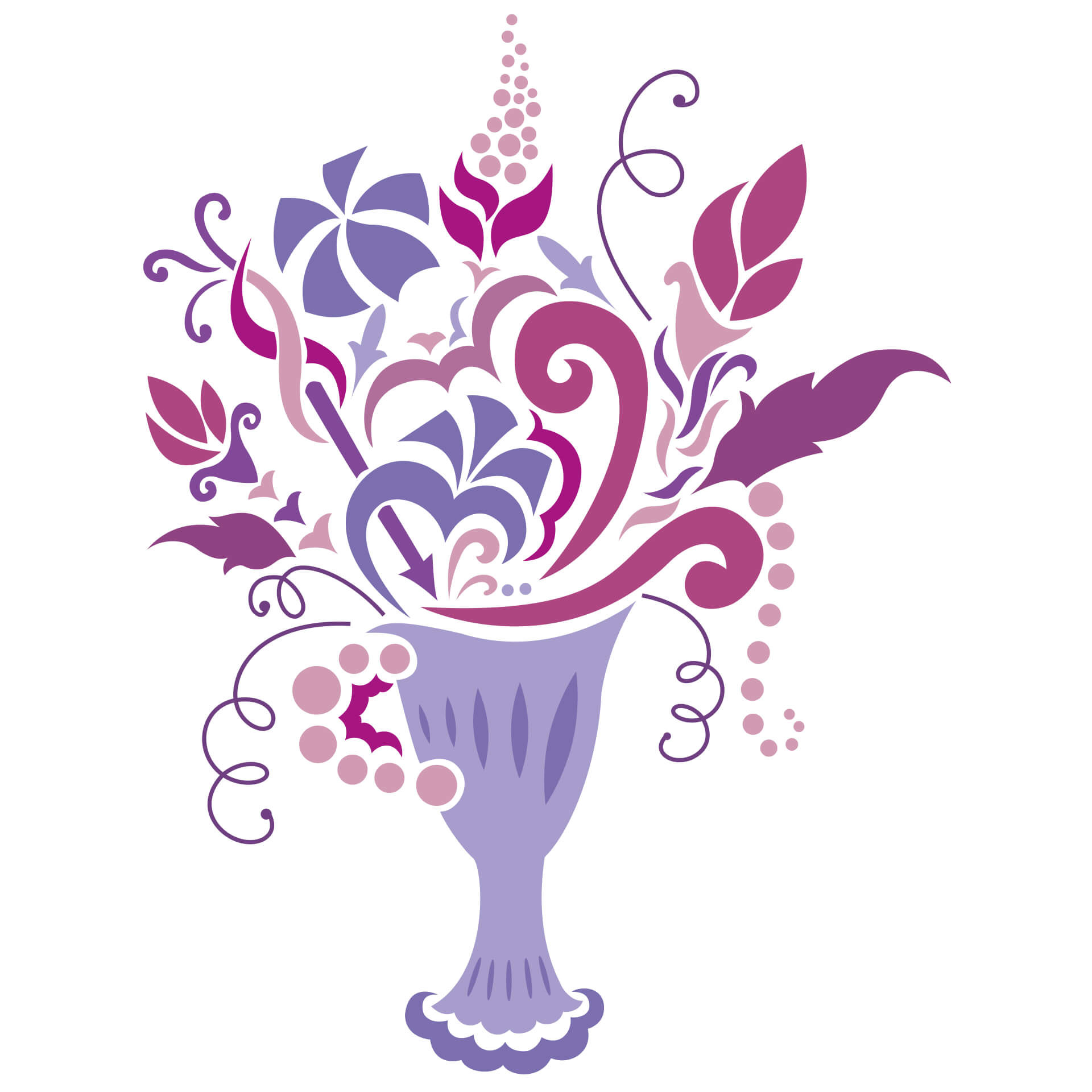 Wallsticker Lyslilla Buket