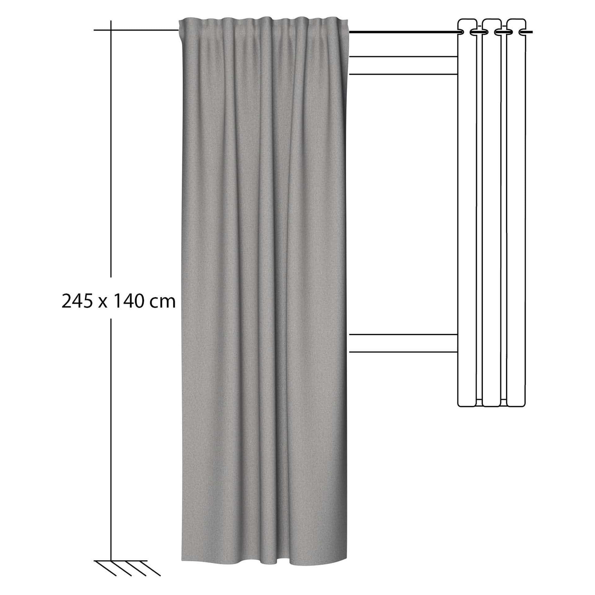 Homing Fertigschal mit verdeckten Schlaufen Allen taupe -  2,45 x 1,4 m