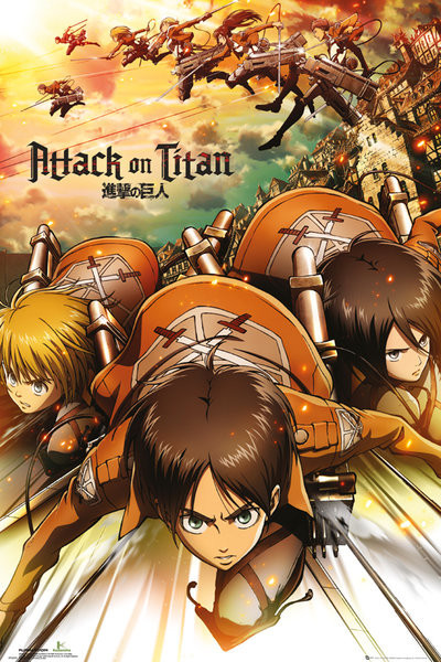 Poster, Filmposter Attack on Titan (Shingeki no kyojin) - Attack 61x91,5 cm