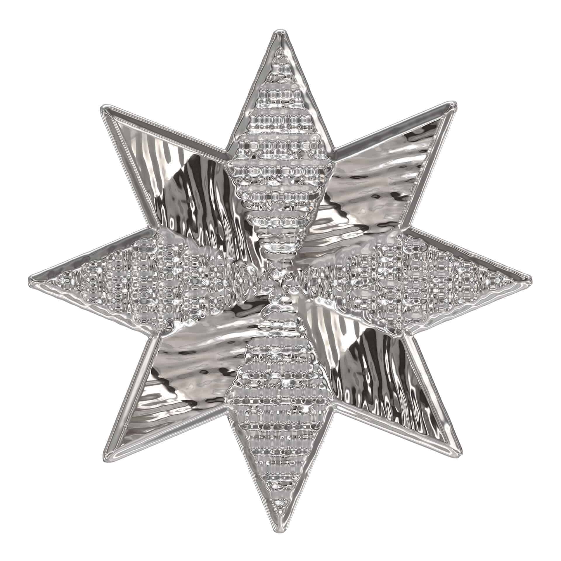 Wallsticker - Metalstjerne, sølv