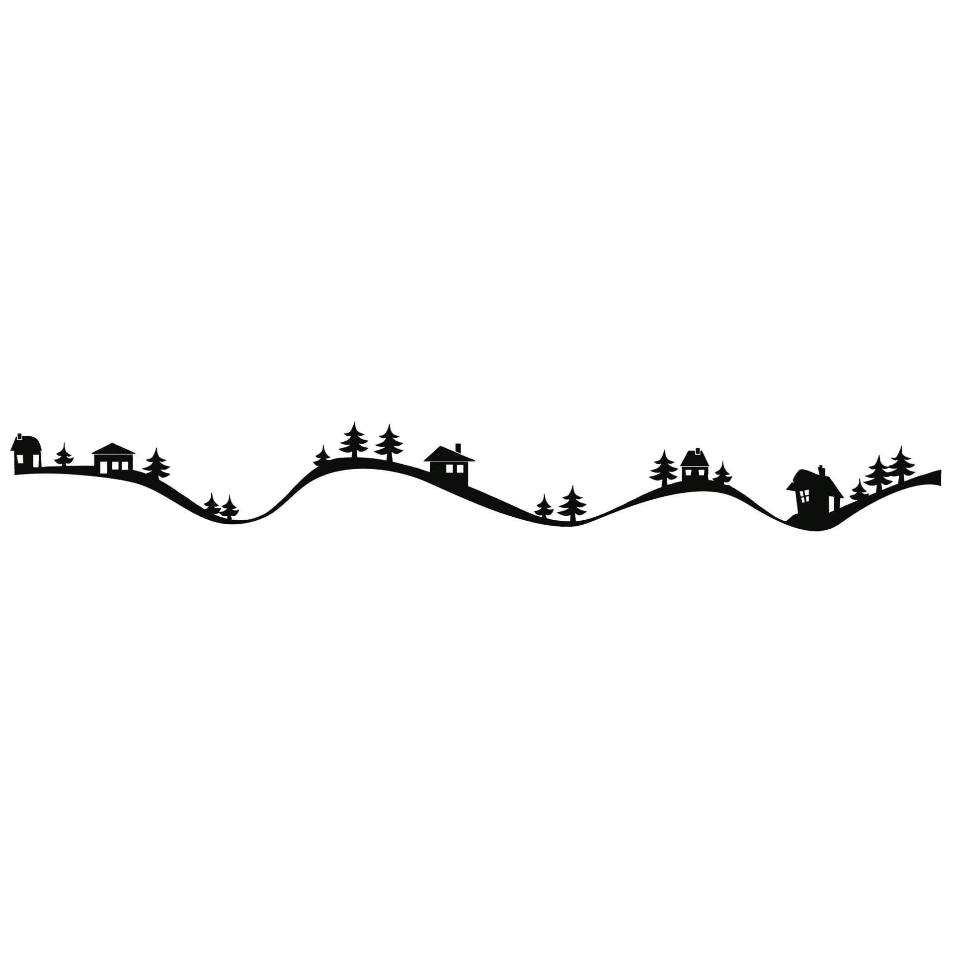 Wallsticker Landsby udsigt