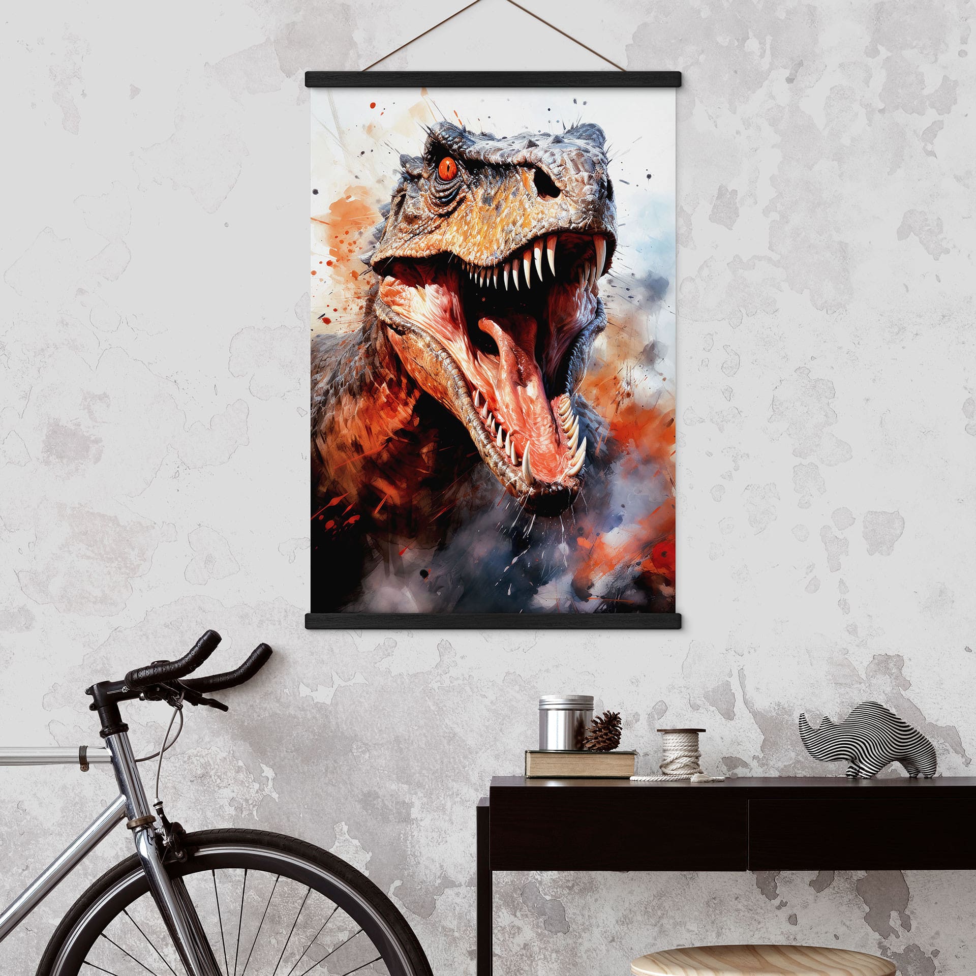 Obraz tkaniny T-Rex: Dzikie oblicze prehistorii - Jaszke