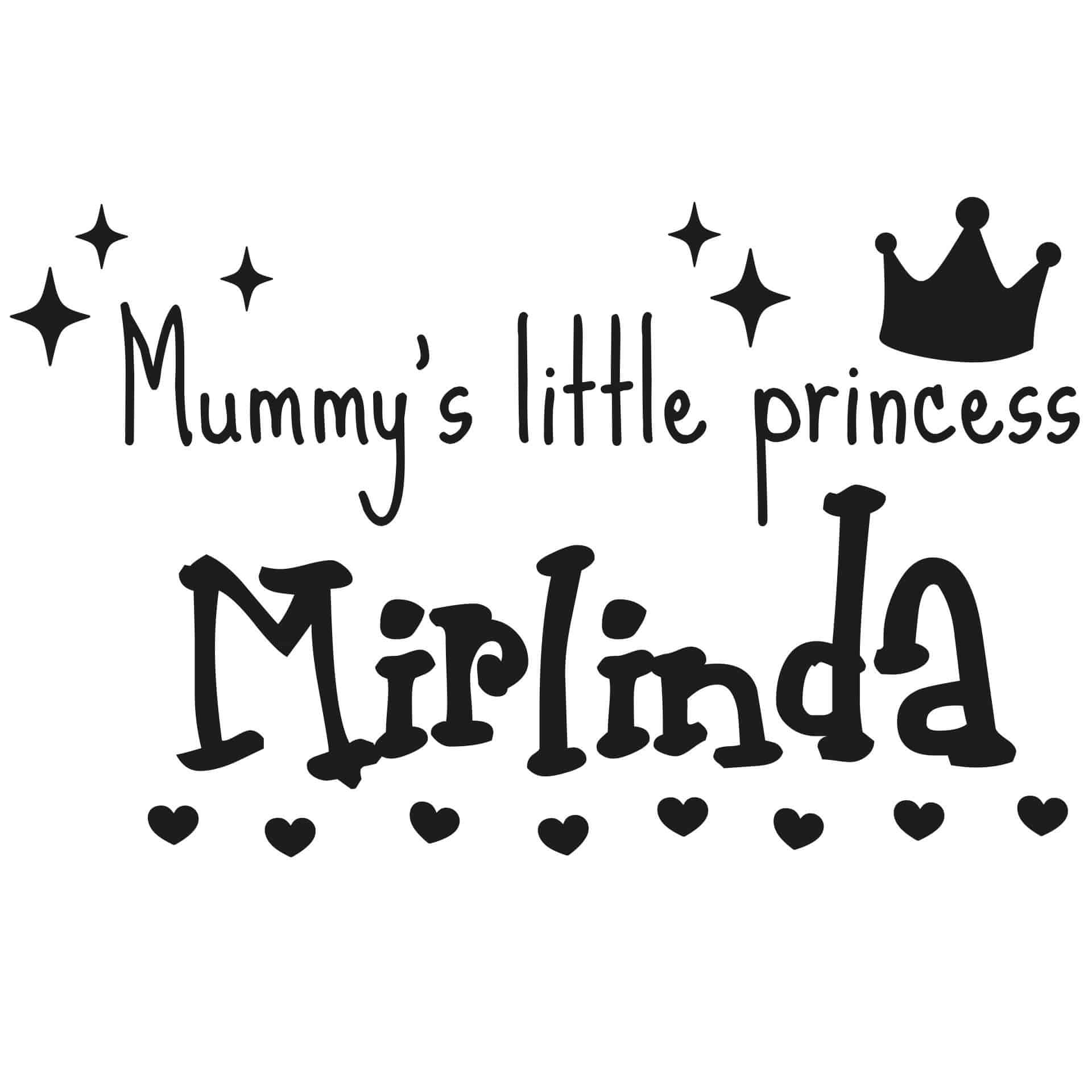 Wallsticker - + Name Mummy's little Princess
