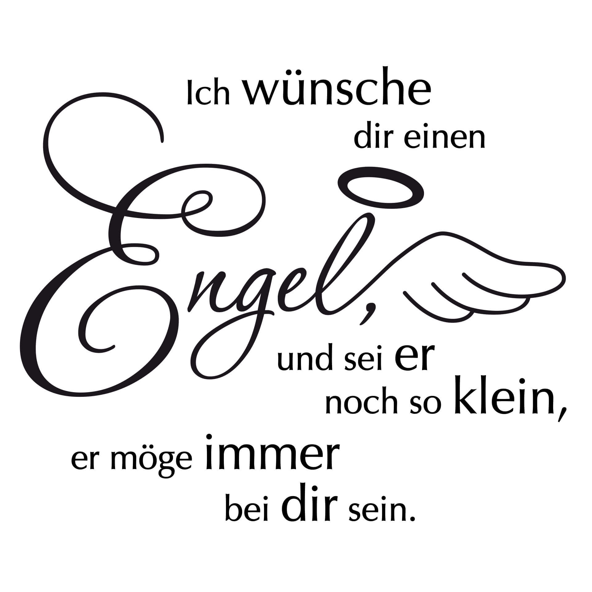 Wandtattoo Ich wünsche dir einen Engel