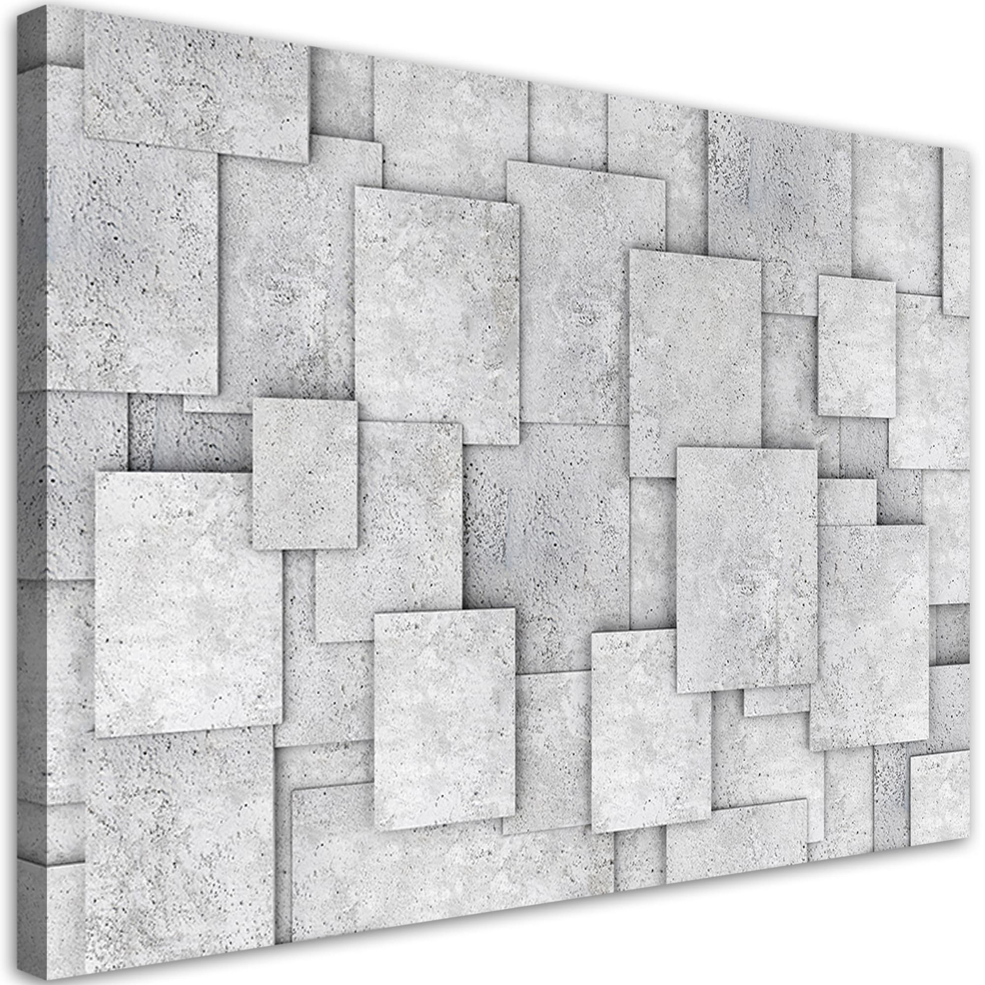 Canvasbillede, Geometrisk beton 3D abstrakt