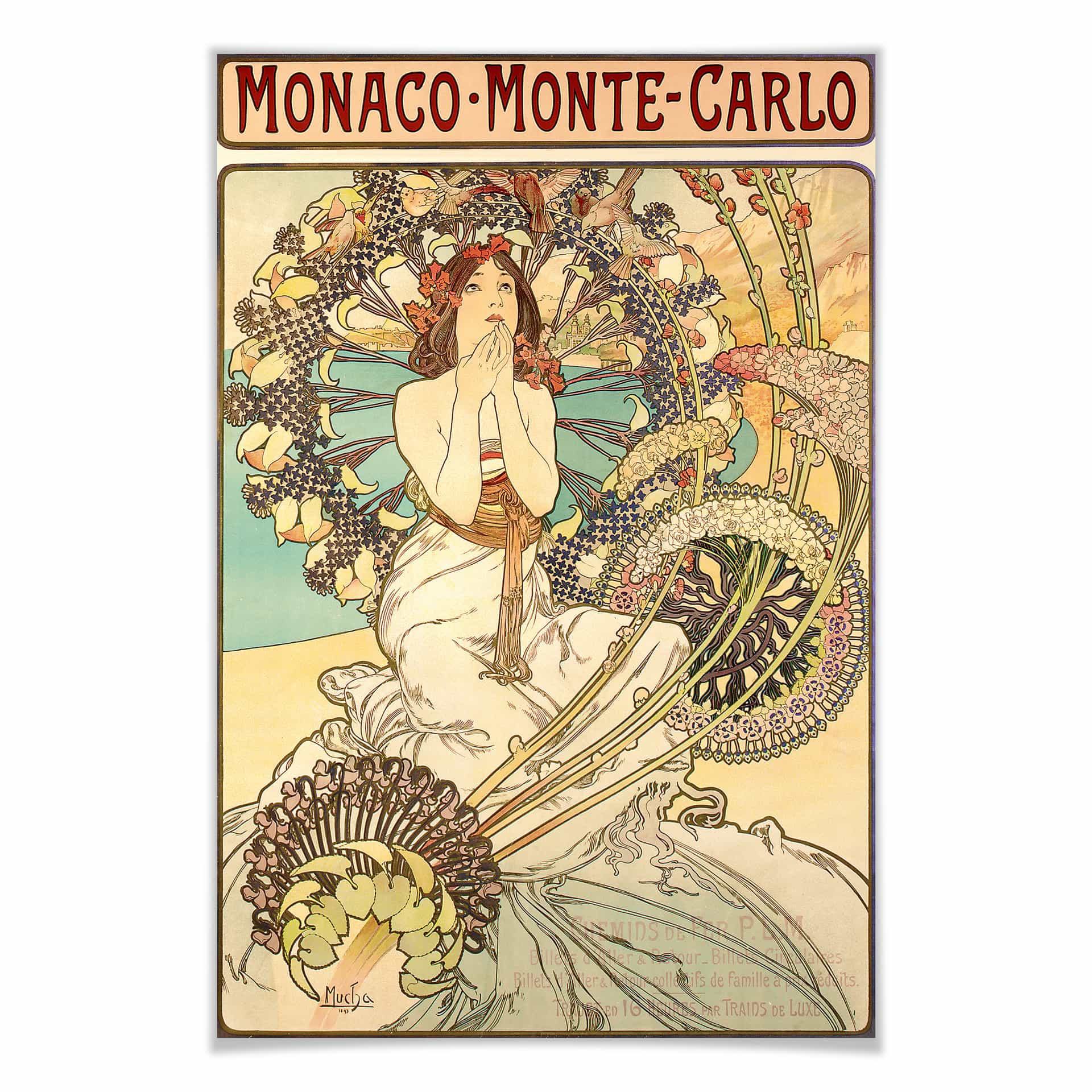 Poster Mucha - Plakat für die Eisenbahngesellschaft