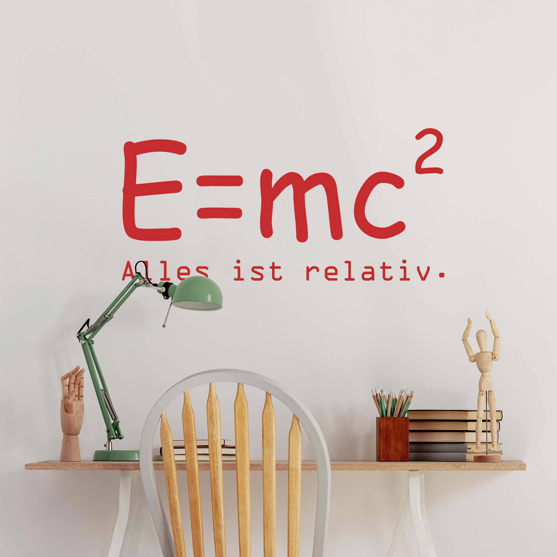 Wandtattoo E=mc² - Alles ist relativ.