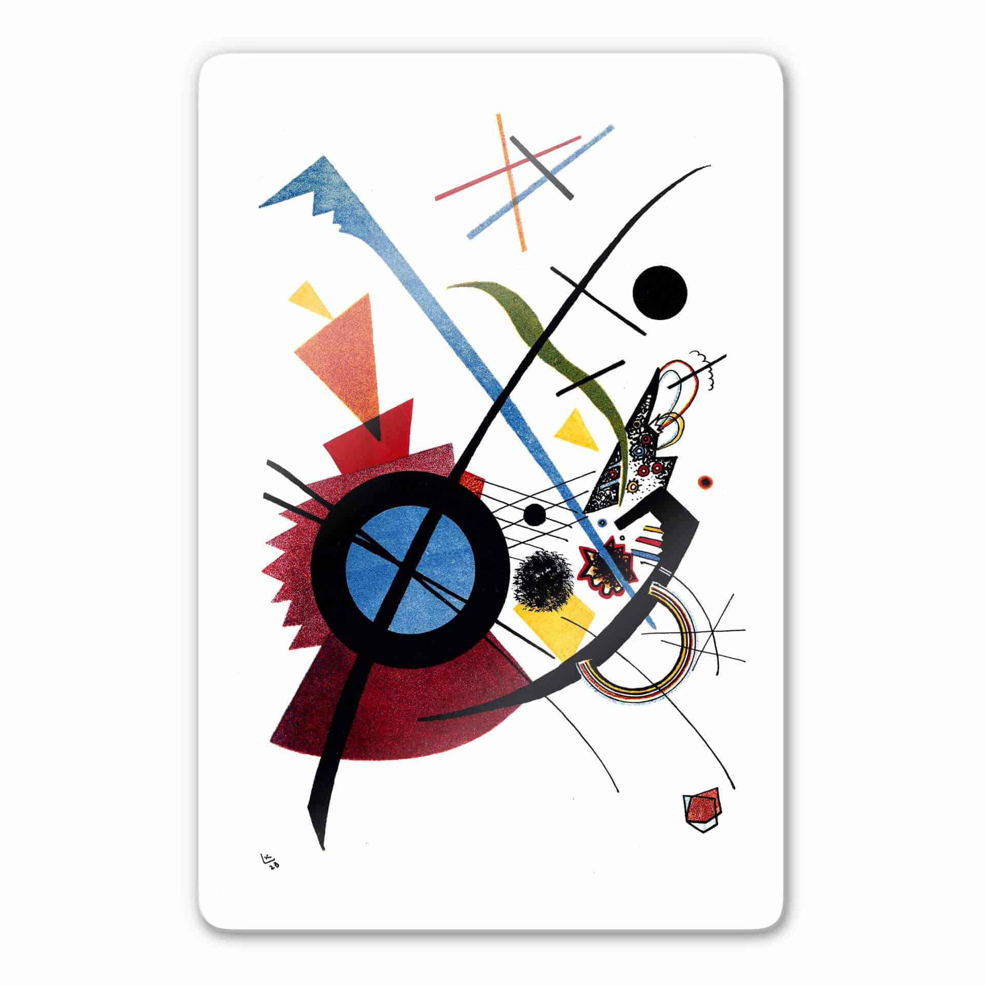 Glasschilderij Kandinsky – Violet