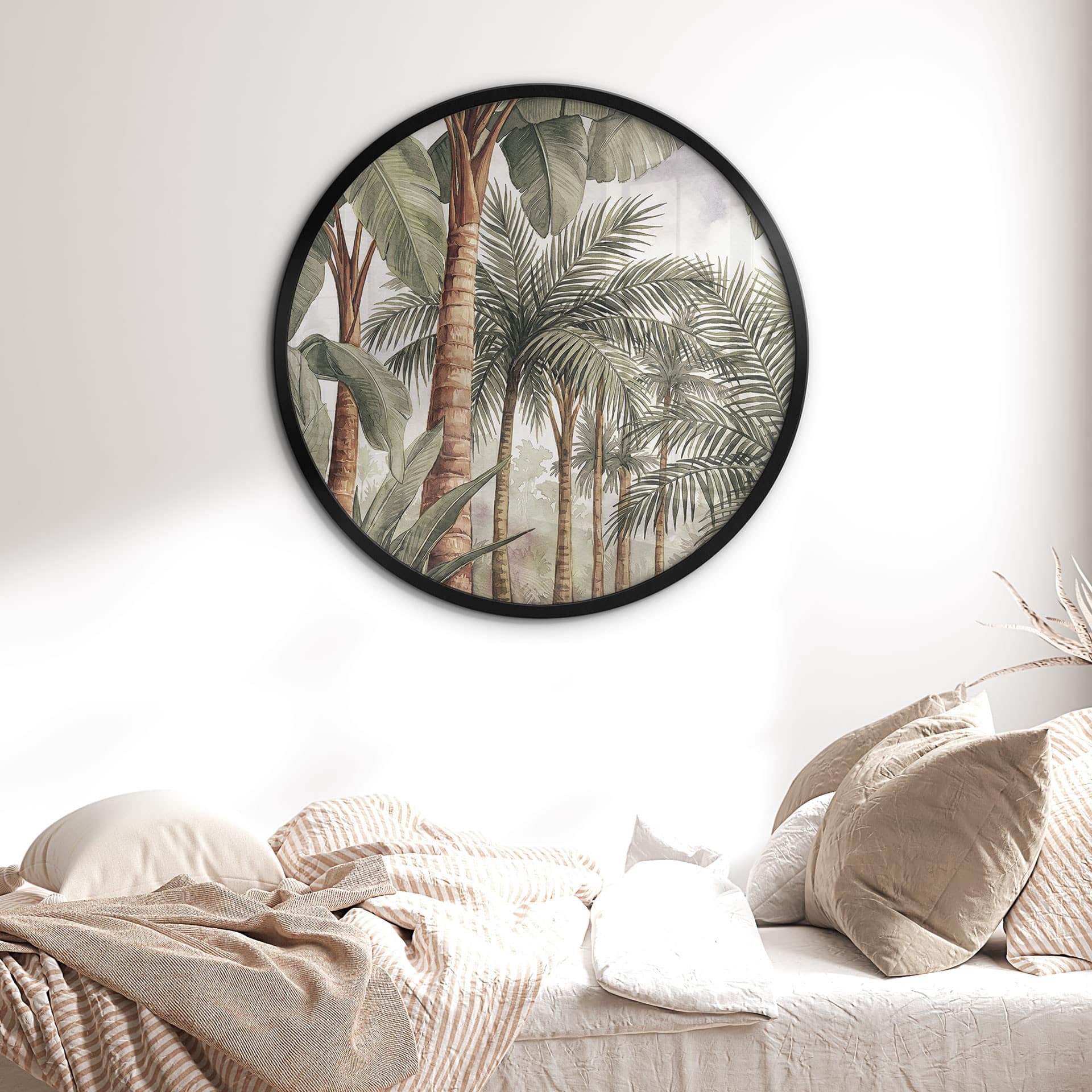 Poster Foresta Tropicale di Palme - Pictufy Studio - Rotondo