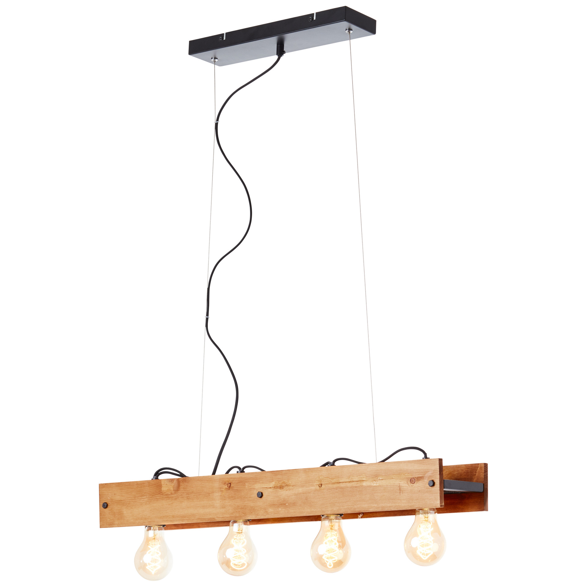 Pendelleuchte Daniel, braun, 150 x 75 cm, Holz Pendelleuchte