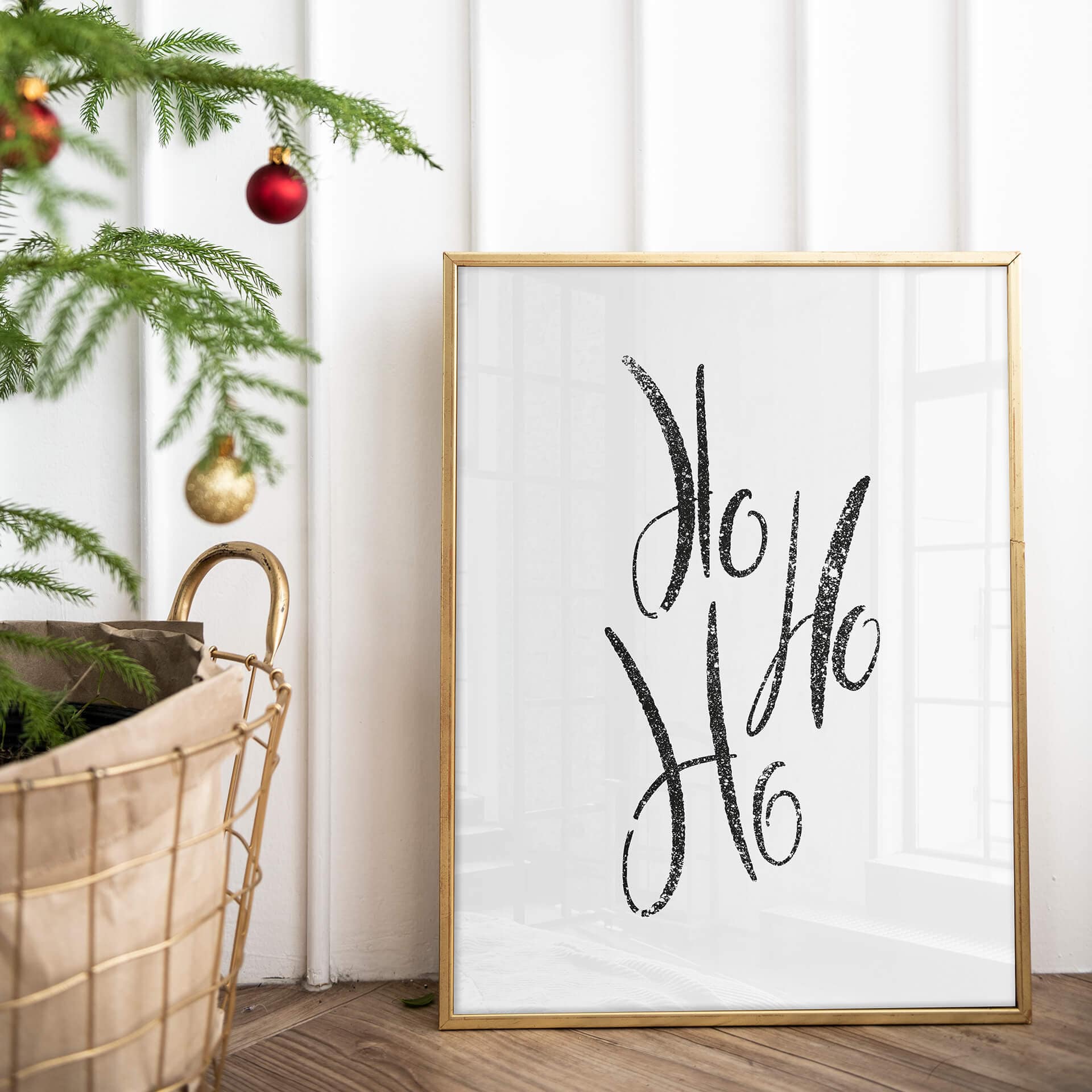 Poster Ho Ho Ho Handlettering