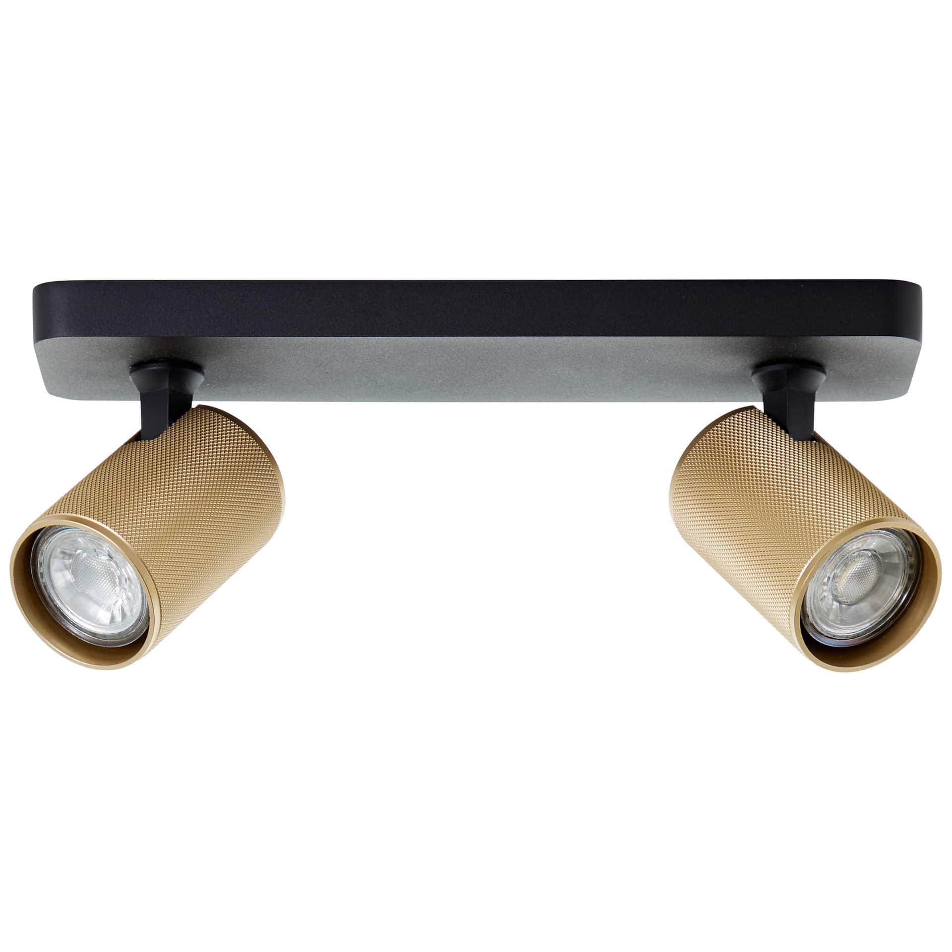 Spotbalken Leonardo, gold, 12,1 x 31 cm, Metall Spotleuchte
