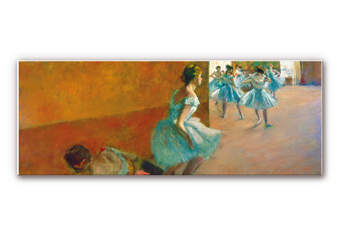 Wandbild Degas - Tänzerinnen auf einer Treppe - Panorama