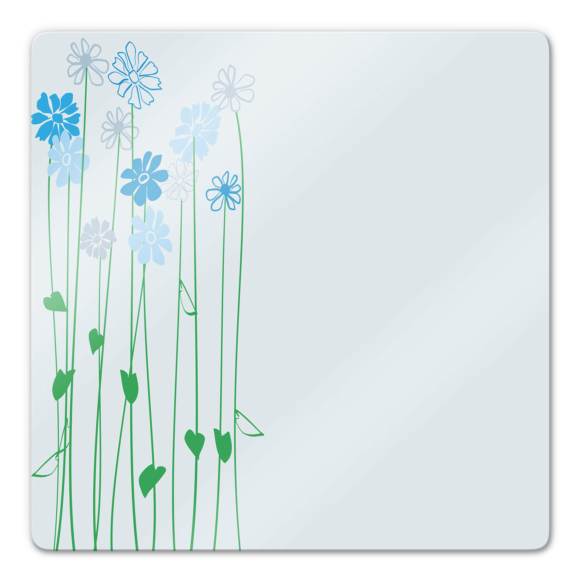 Glasbillede - Blomsterliv
