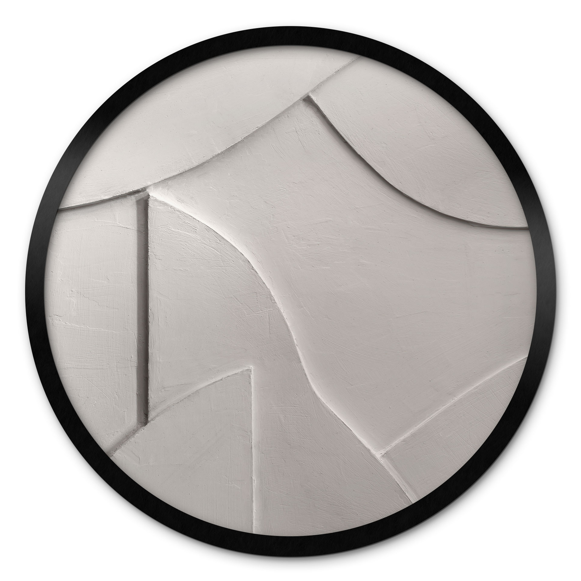 Poster Structures abstraites en beige doux - Böhmer - Rond