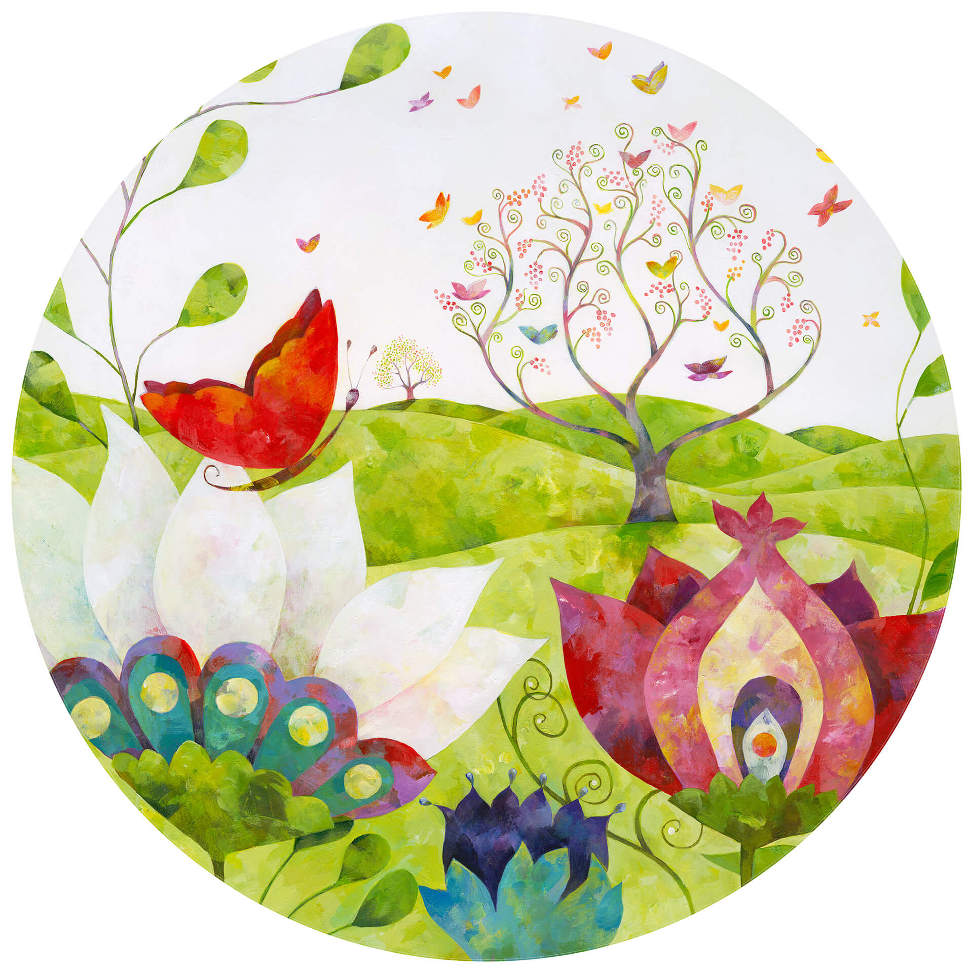 Behangcirkel Blanz - Summer Day - vliesbehang/zelfklevend vliesbehang