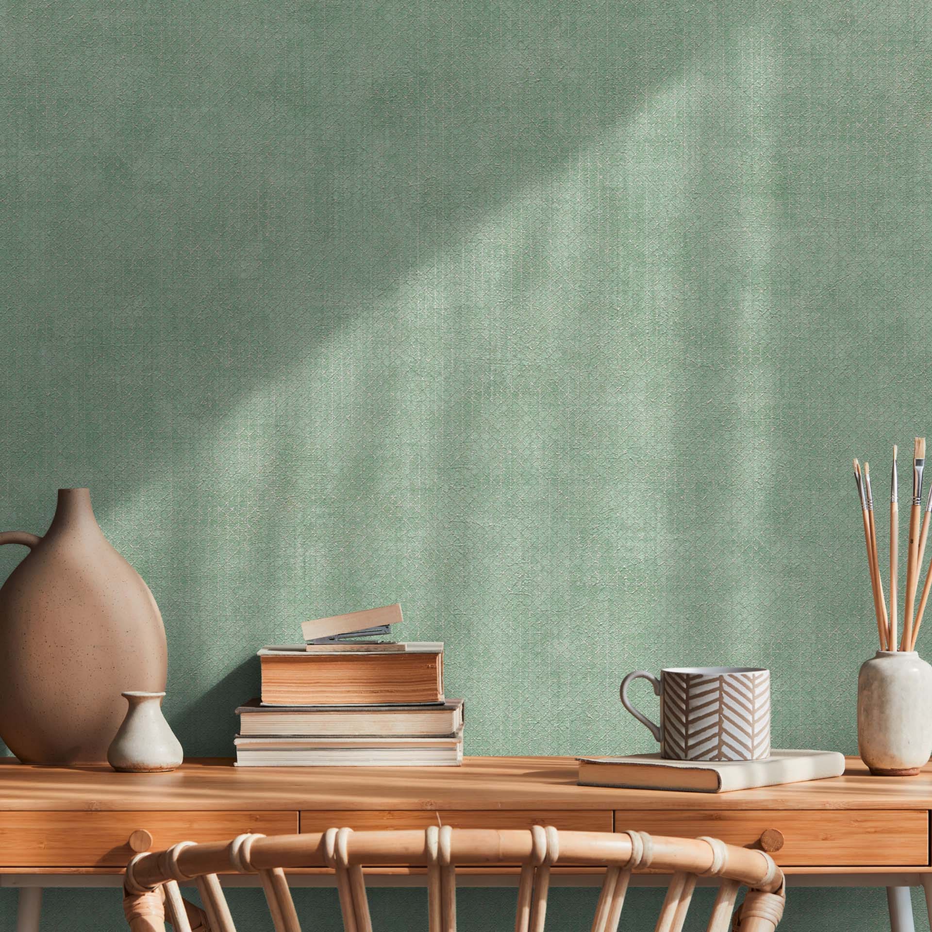 A.S. Création Vliesbehang The BOS - Battle of Style Mintgroen, Zilver, Metallic