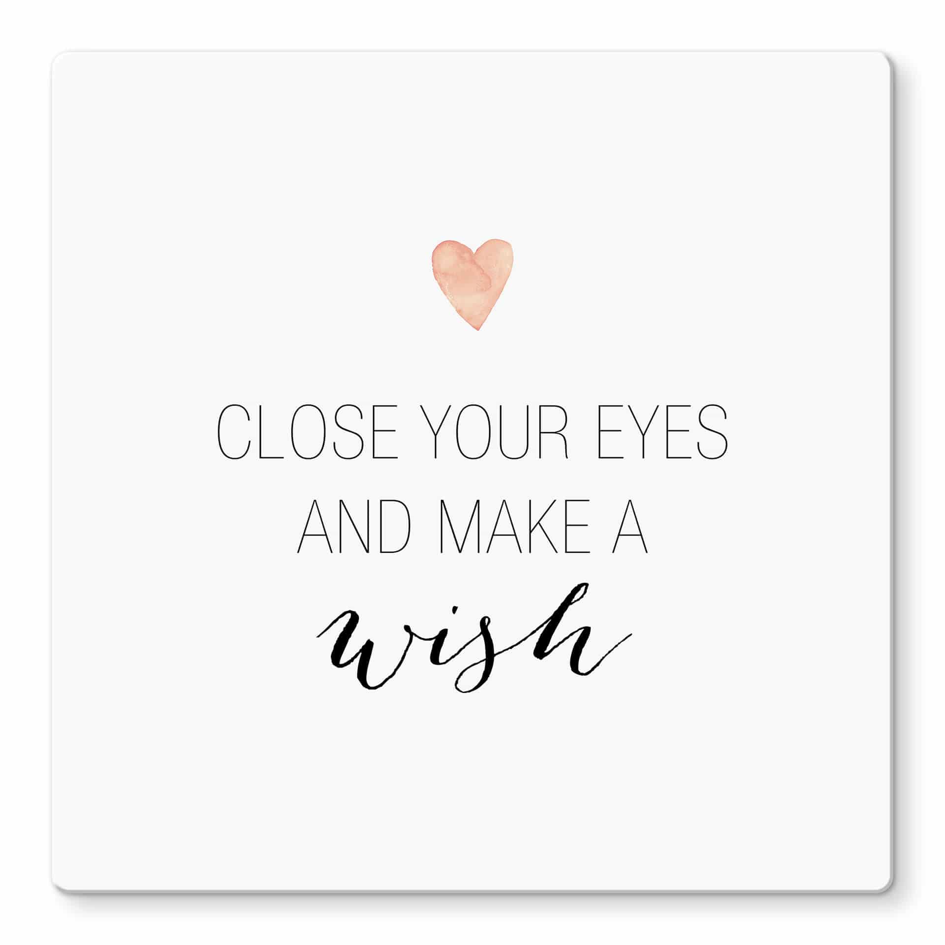 Glasschilderij Confetti & Cream - Make a wish