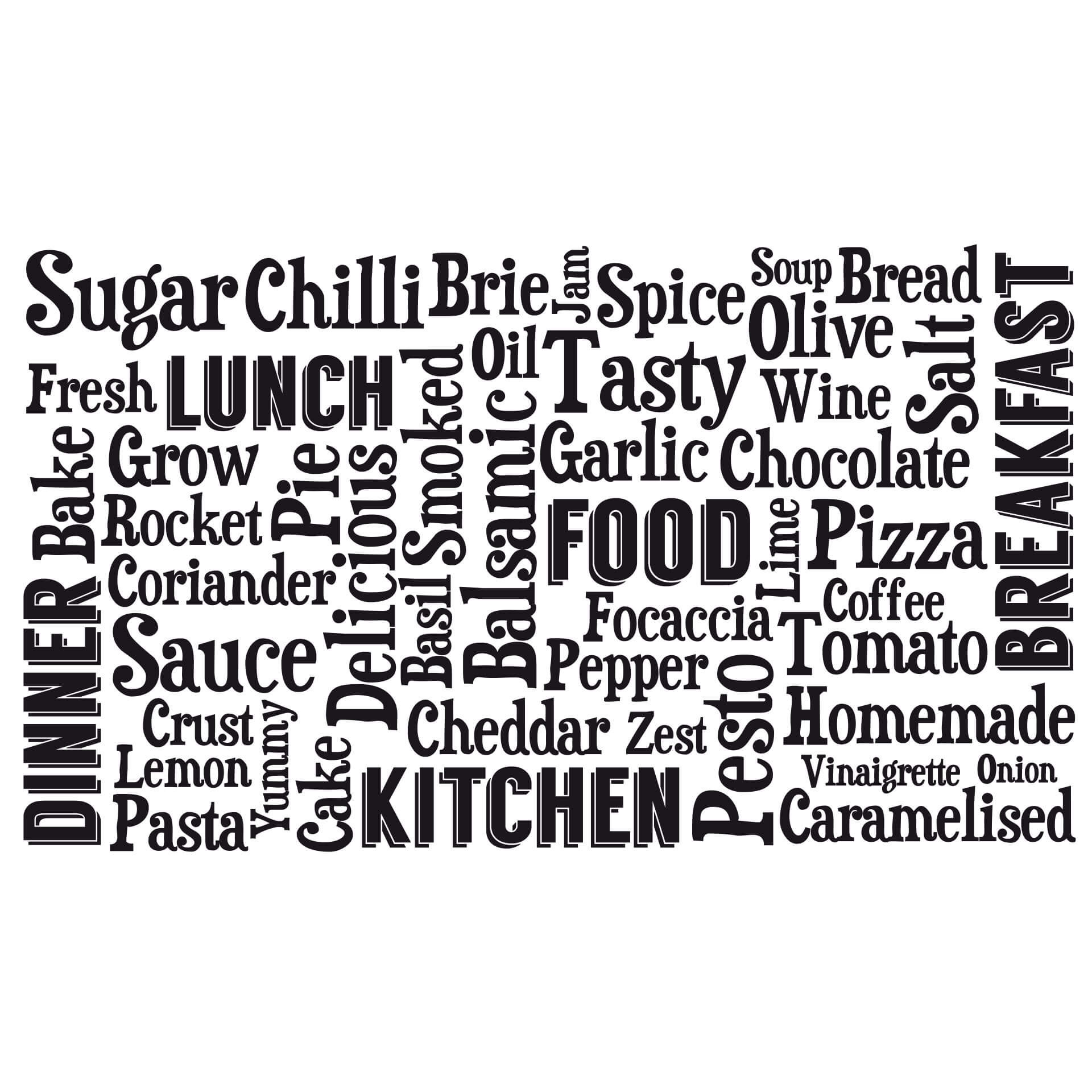Wallsticker - Kitchen Word Cloud