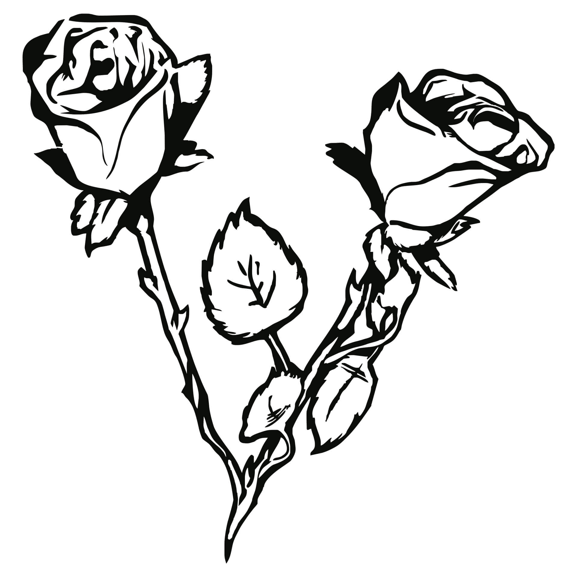 Wallsticker Rose bed