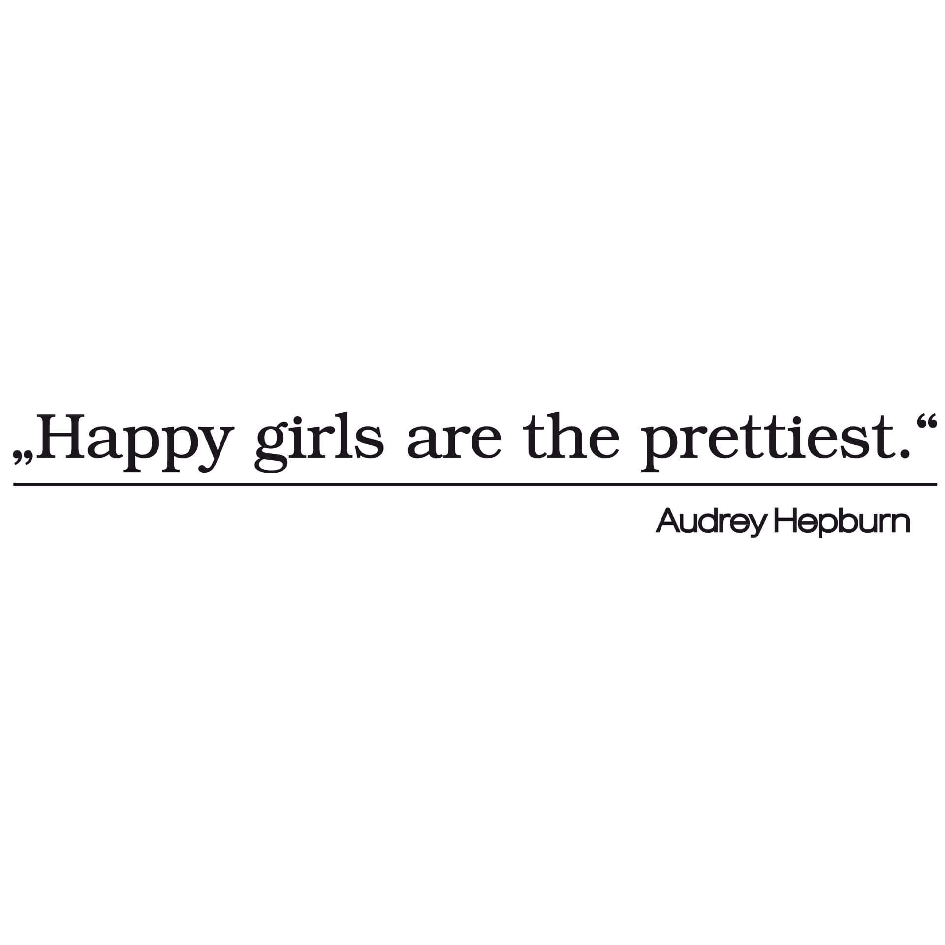 Adesivo murale - Happy Girls are the prettiest 2