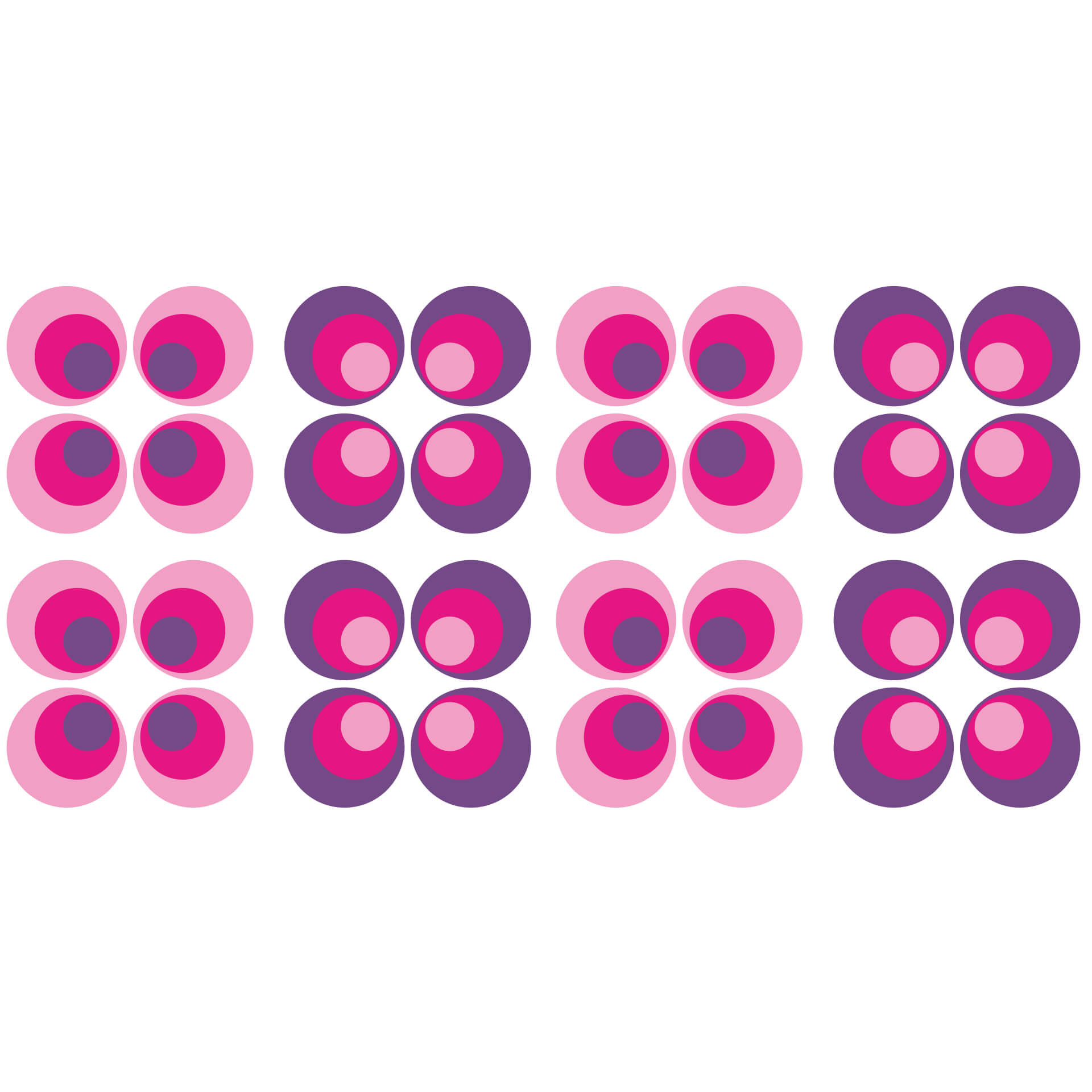 Muurstickers Retro Bollen Roze