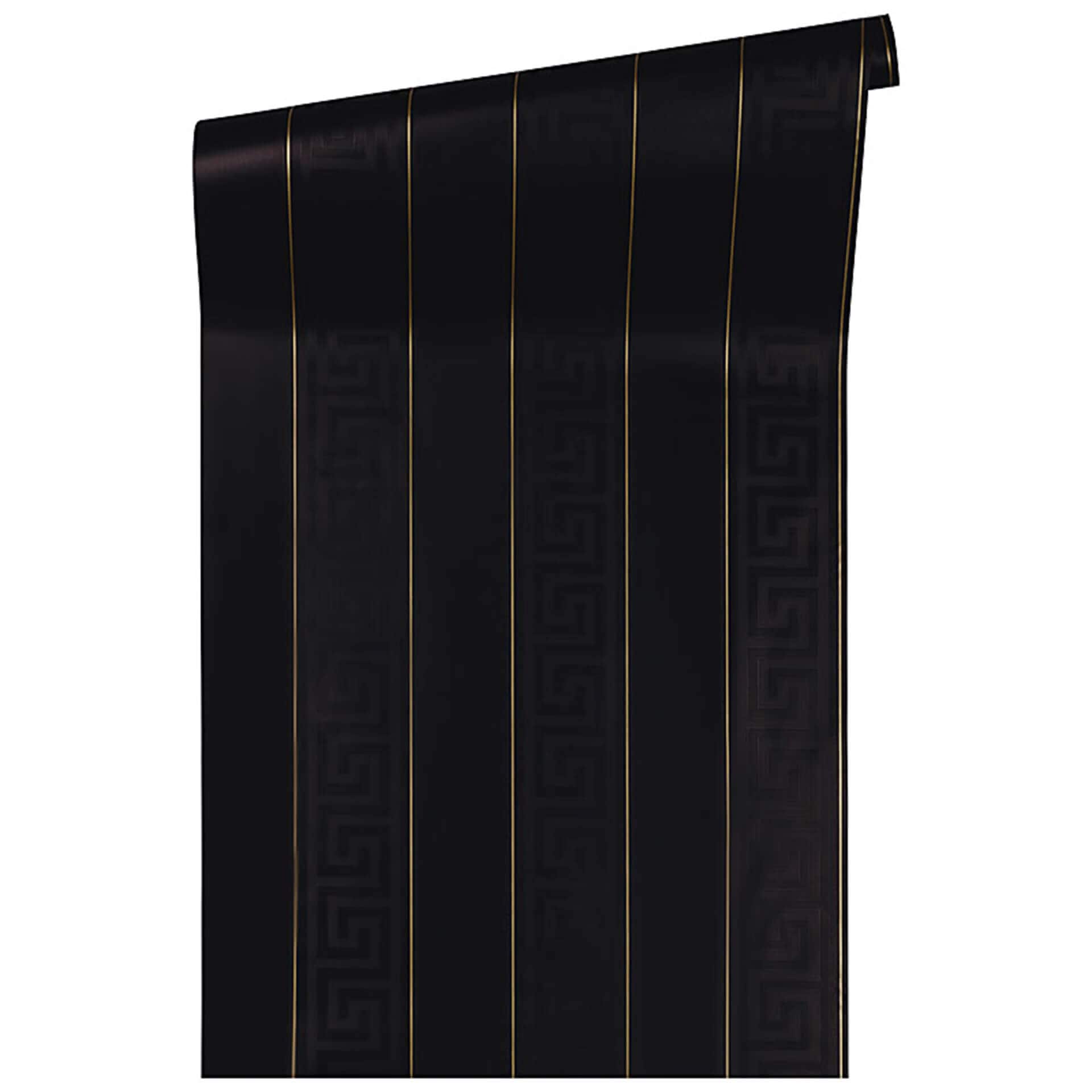 Versace Wallpaper - carta da parati Greek colore metallizzato, nero