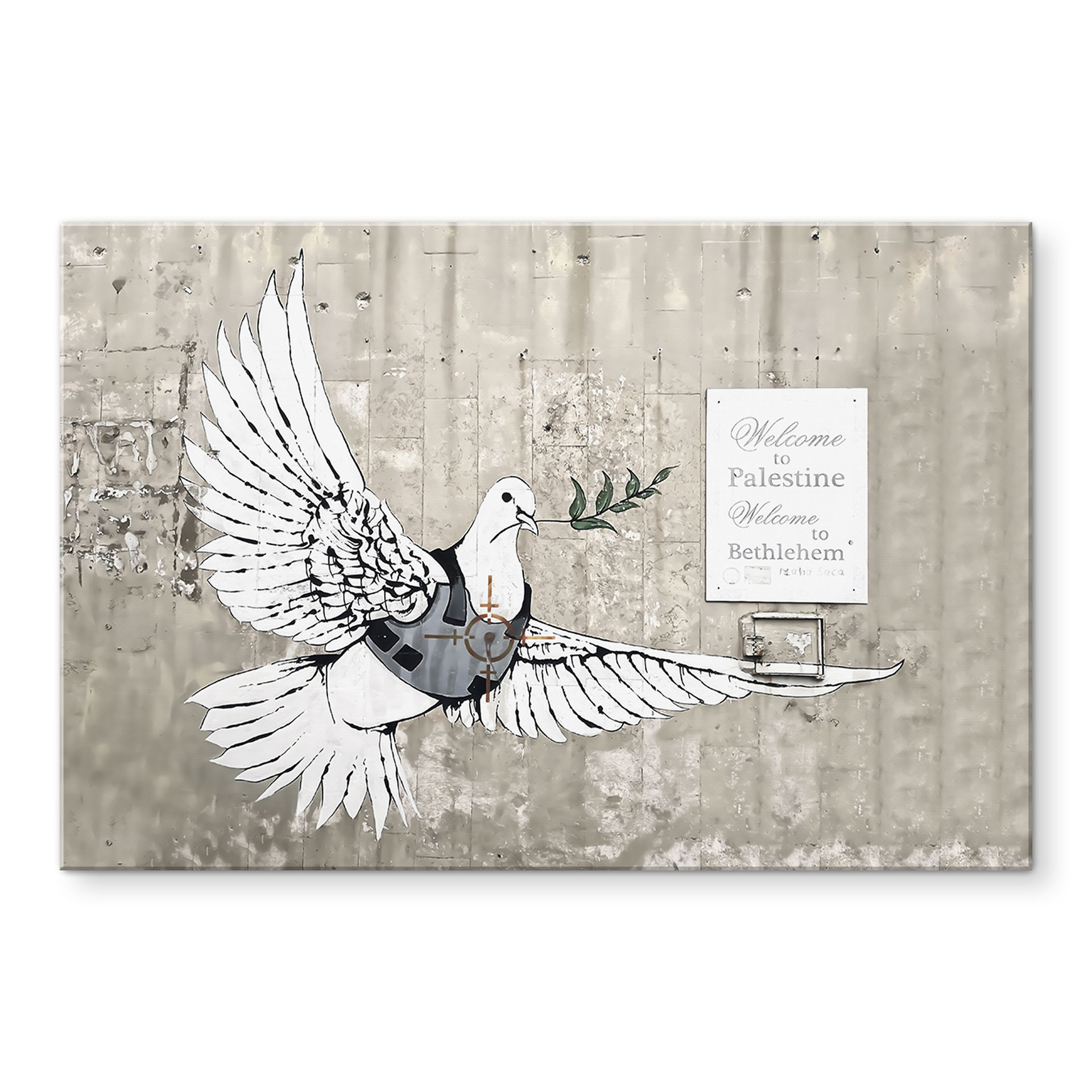 Akrylbillede Banksy - Fredens due