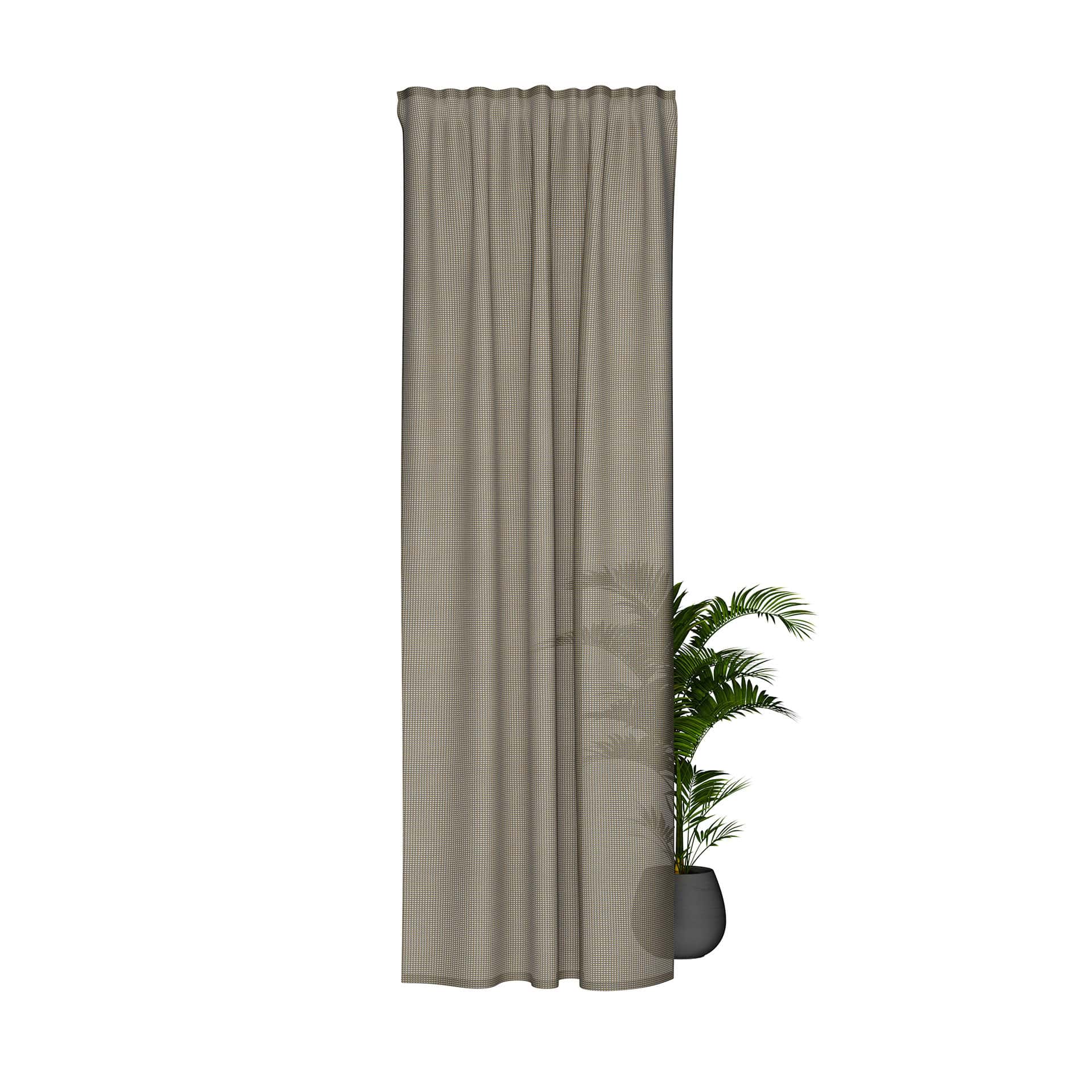 Homing Vorhang mit verdeckten Schlaufen Neta petrol, gold -  2.45 x 1.4 m