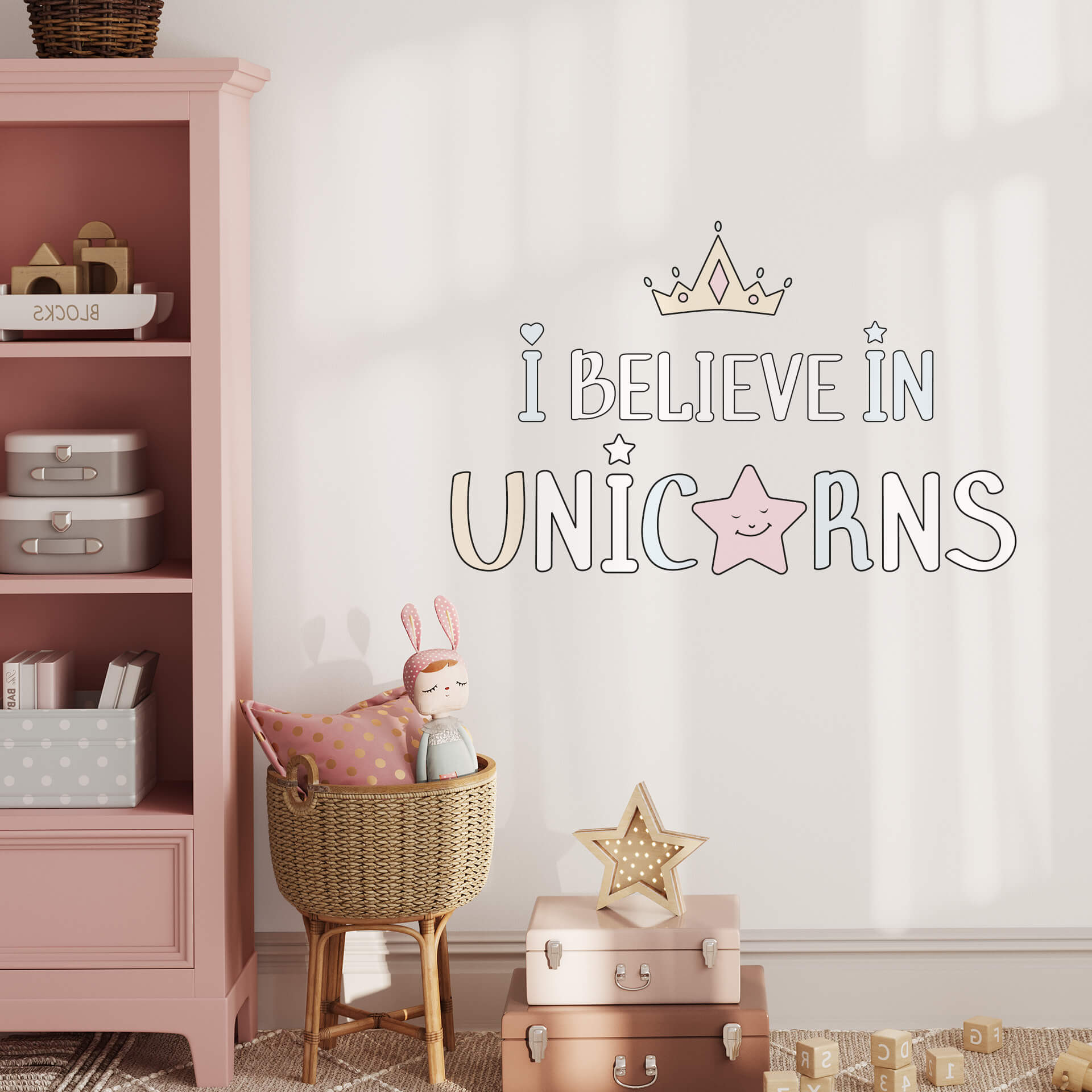 Wandtattoo Kvilis - Schriftzug I believe in Unicorns