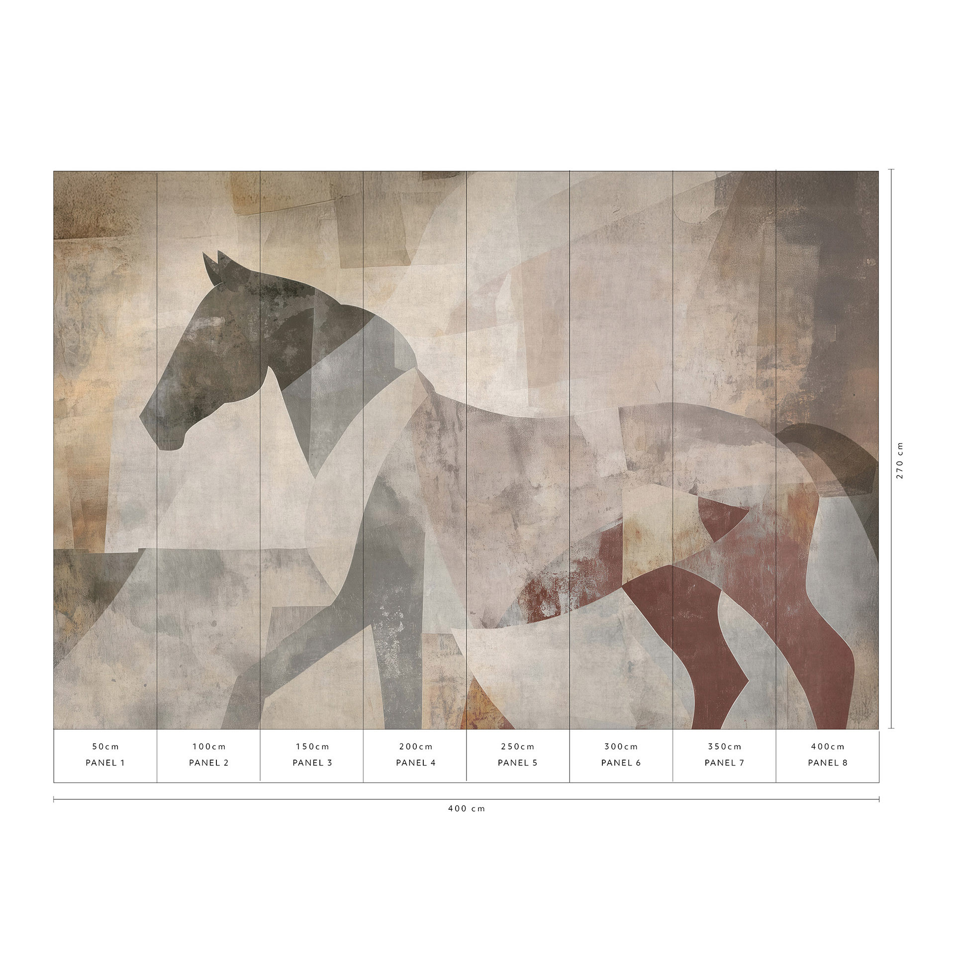 Guido Maria Kretschmer Papier peint photo Caballo- Art Edition 2 marron