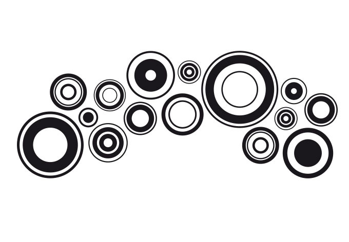 Wallsticker - Retro Diske