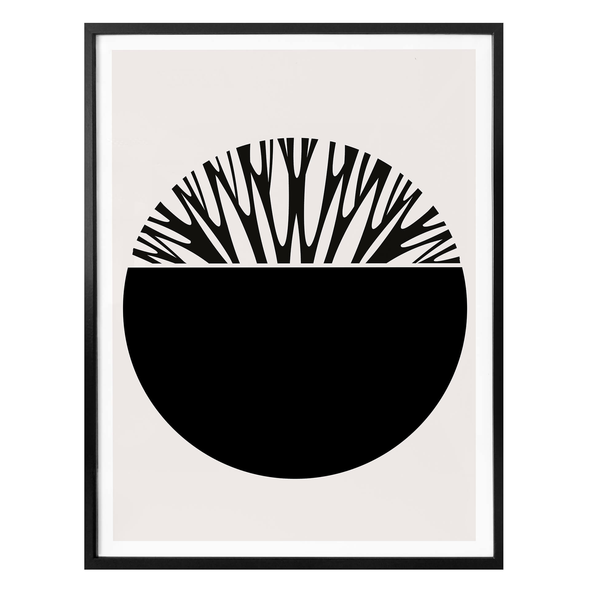 Plakat Kubistika - Drzewo życia - Czarny