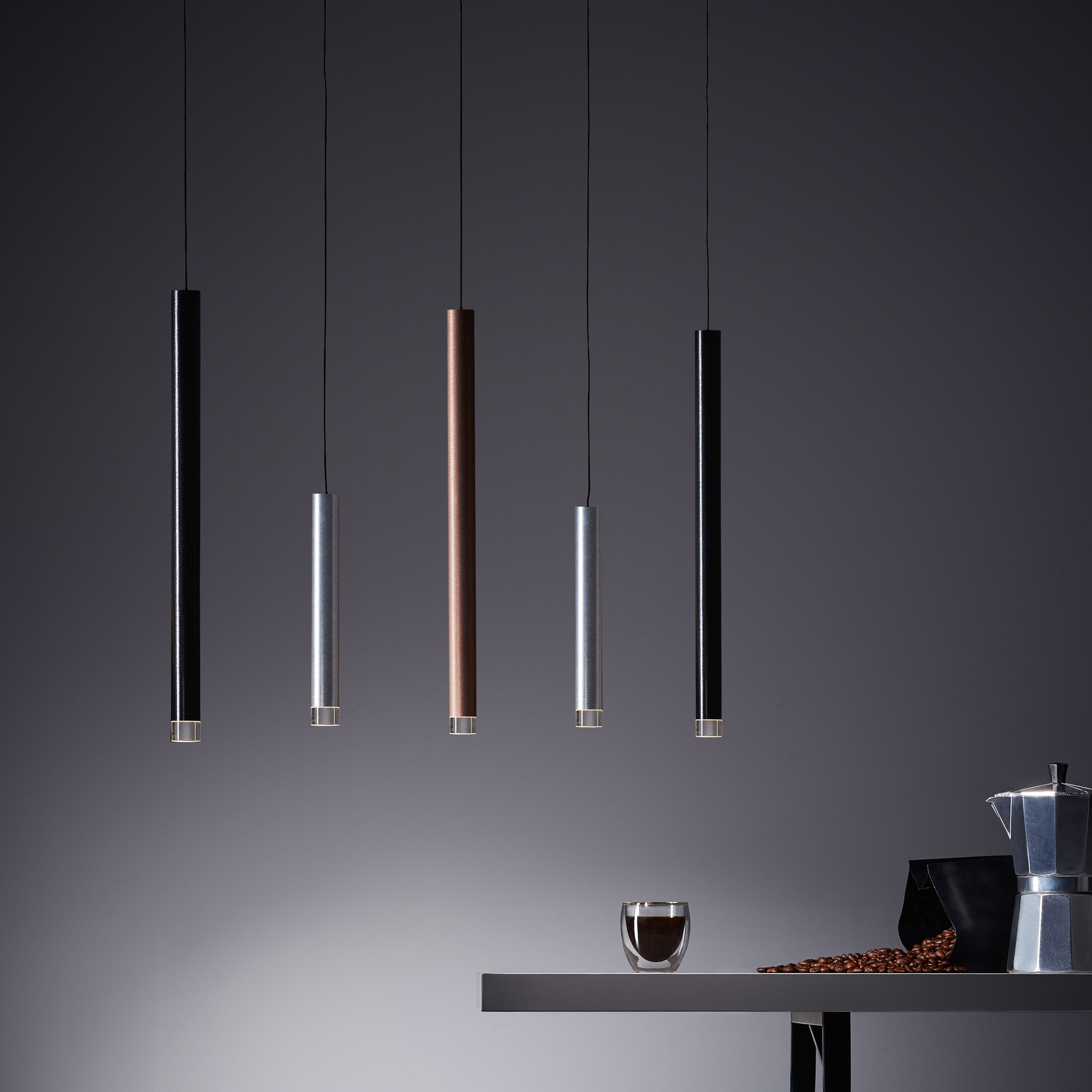 Pendelleuchte Eddy, braun, 120 x 89 cm, Metall Pendelleuchte