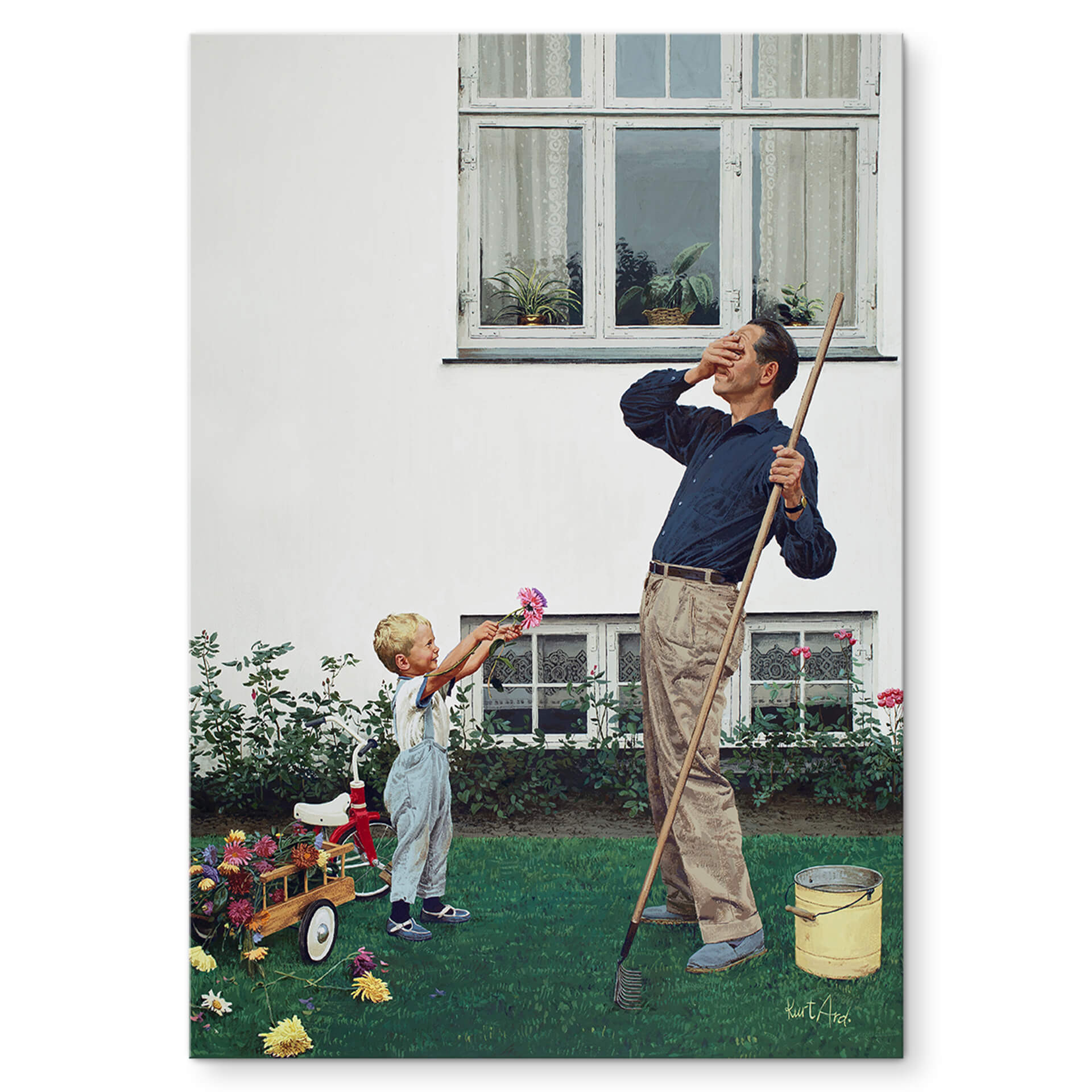 Wandbild Sag es mit Blumen (1963) - Kurt Ard - Alu-Dibond
