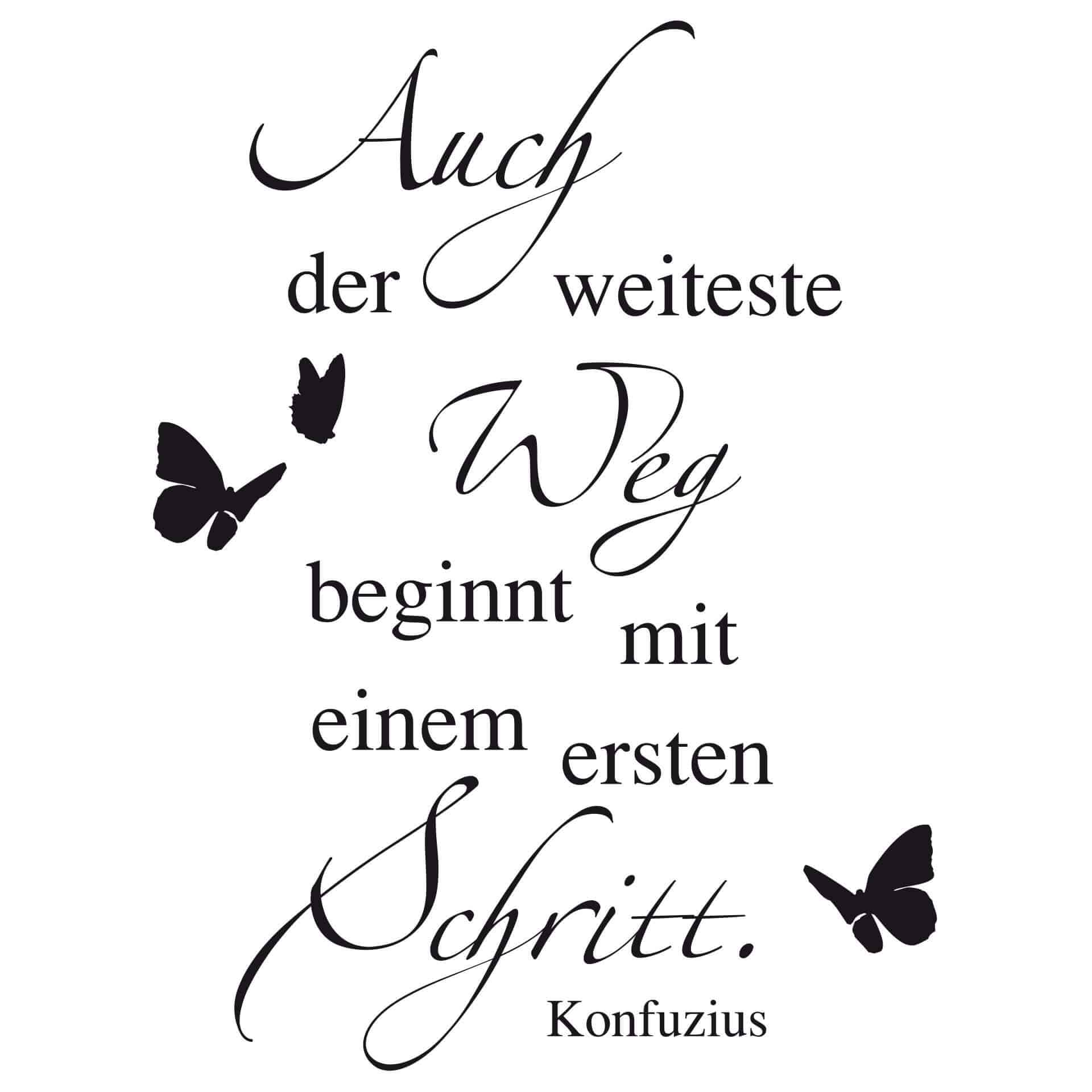 Wandtattoo Auch der weiteste Weg