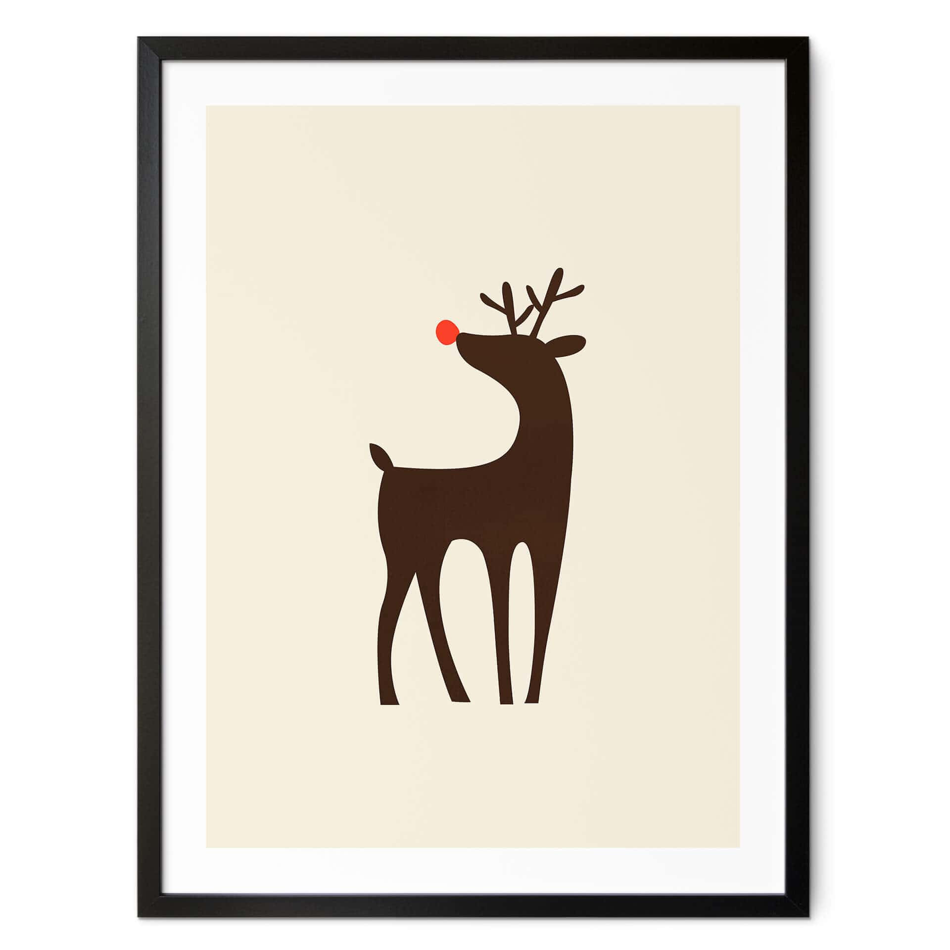 Plakat Kubistika - renifer Rudolf