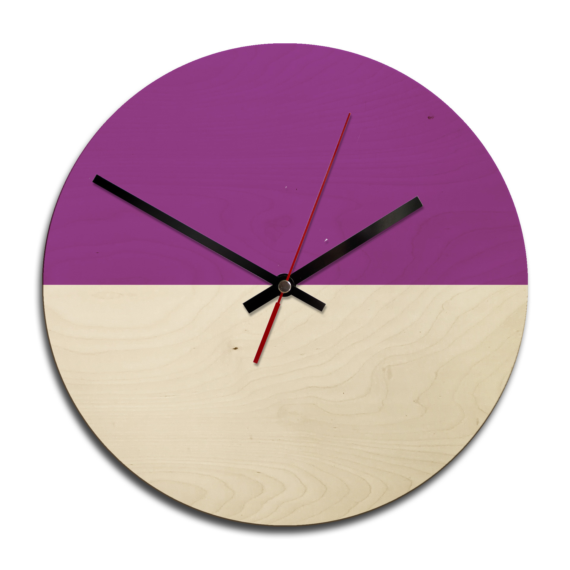 Horloge murale en bois - Hedda violet