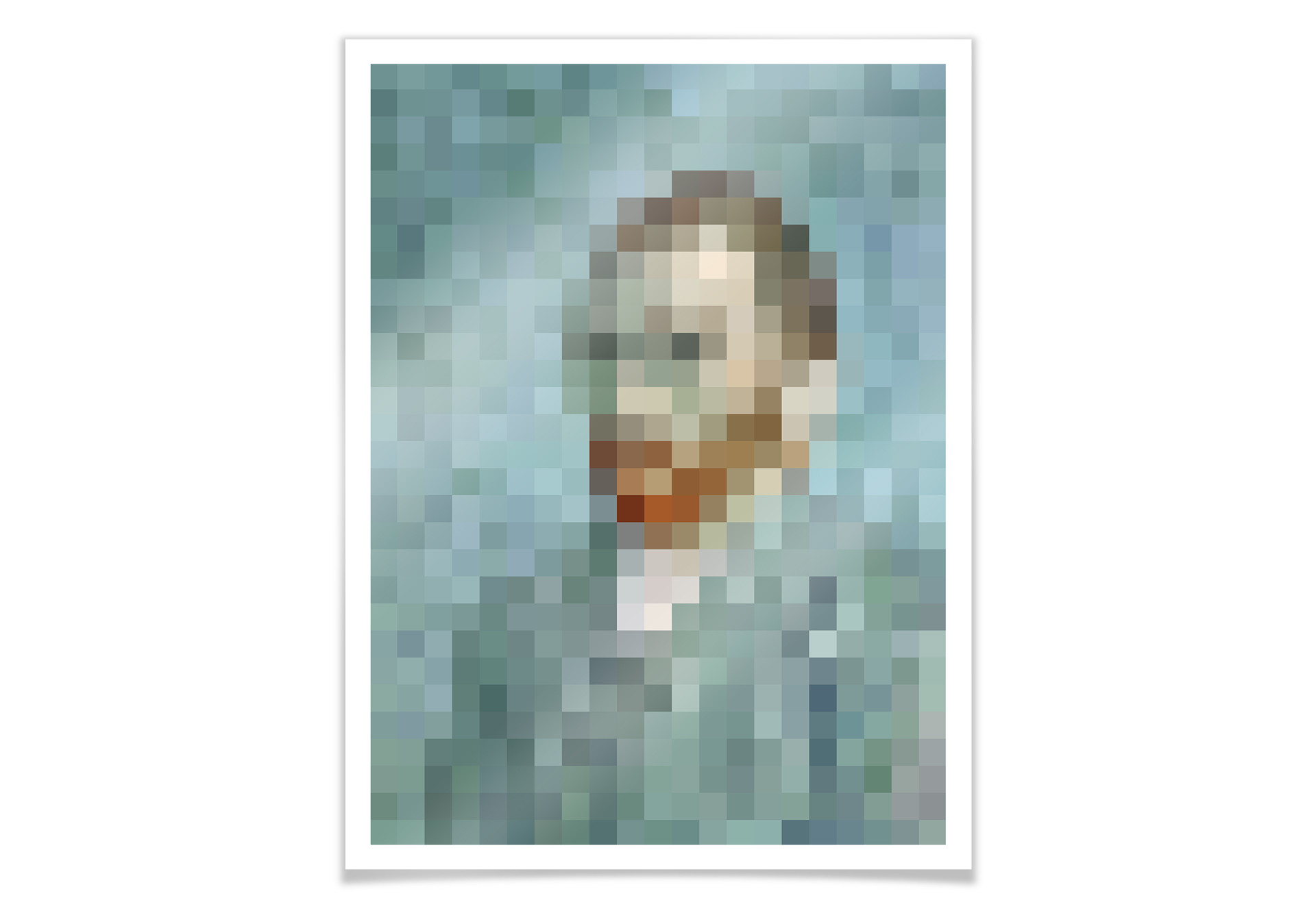 Affiche Pixelart - van Gogh - Autoportrait 1889