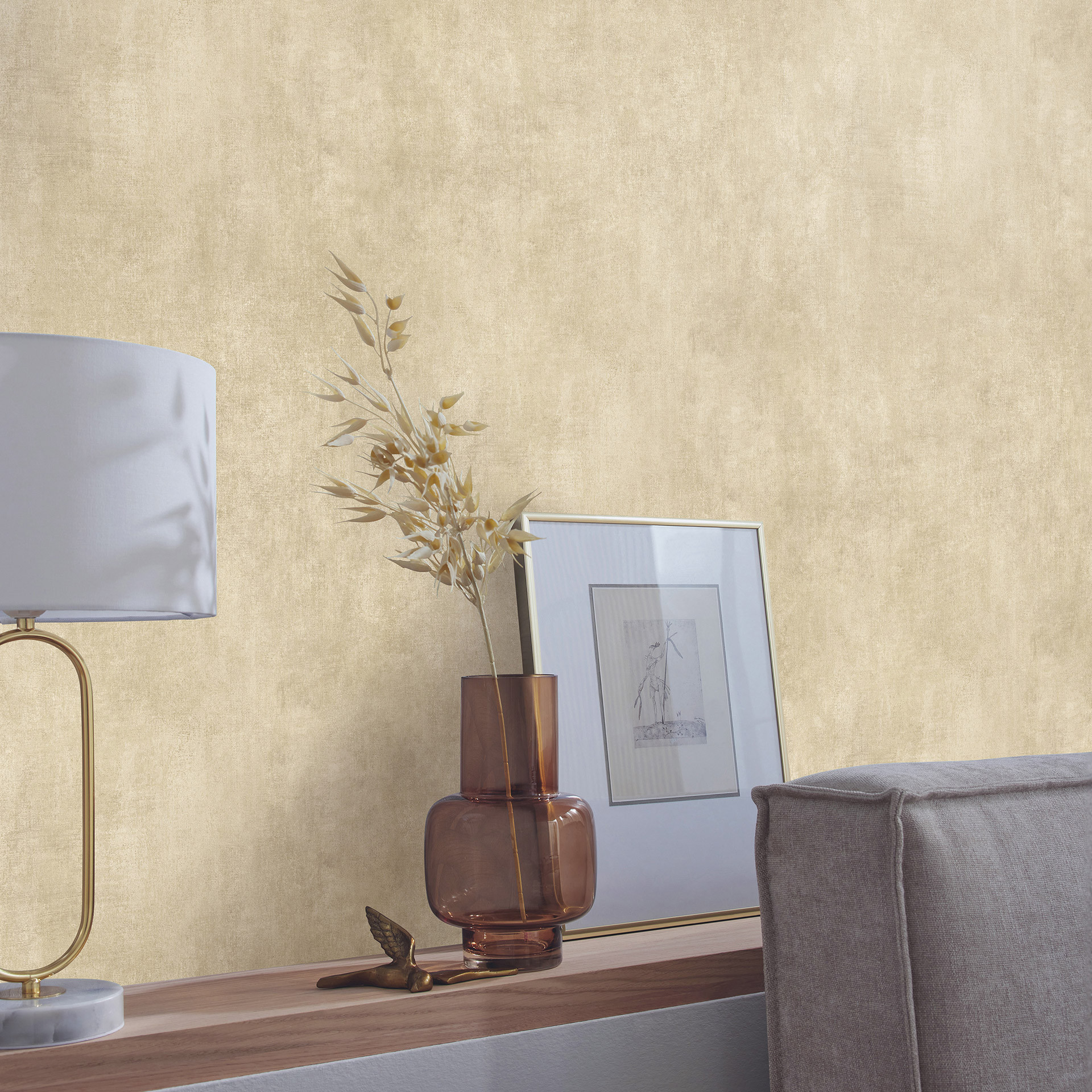 Vliesbehang SHINY CONCRETE Elle Decoration 4, beige