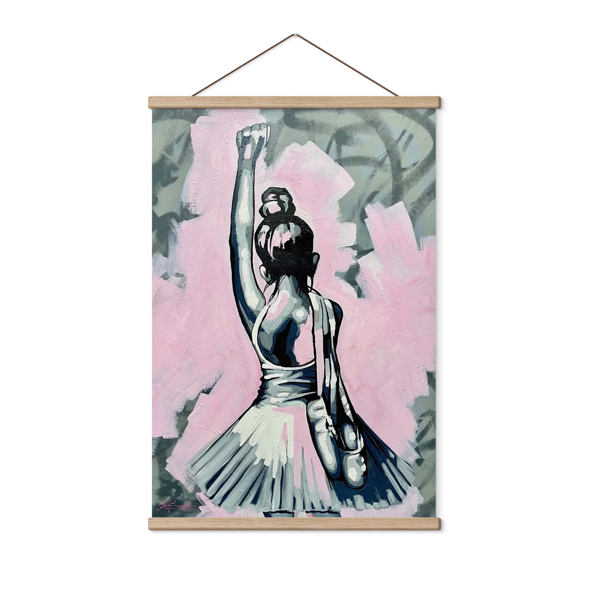 Affiche textile Ballerine Forte Style Street Art - Habib