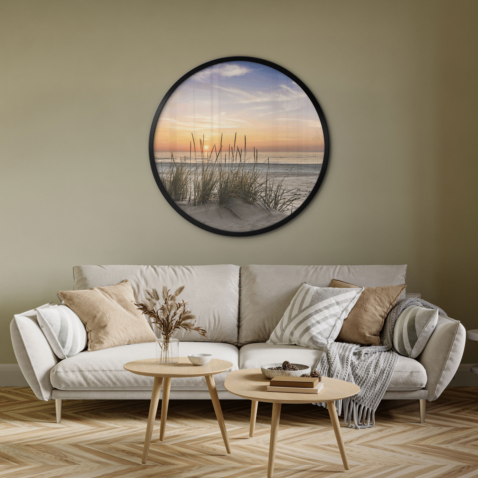 Poster Dunes au coucher du soleil